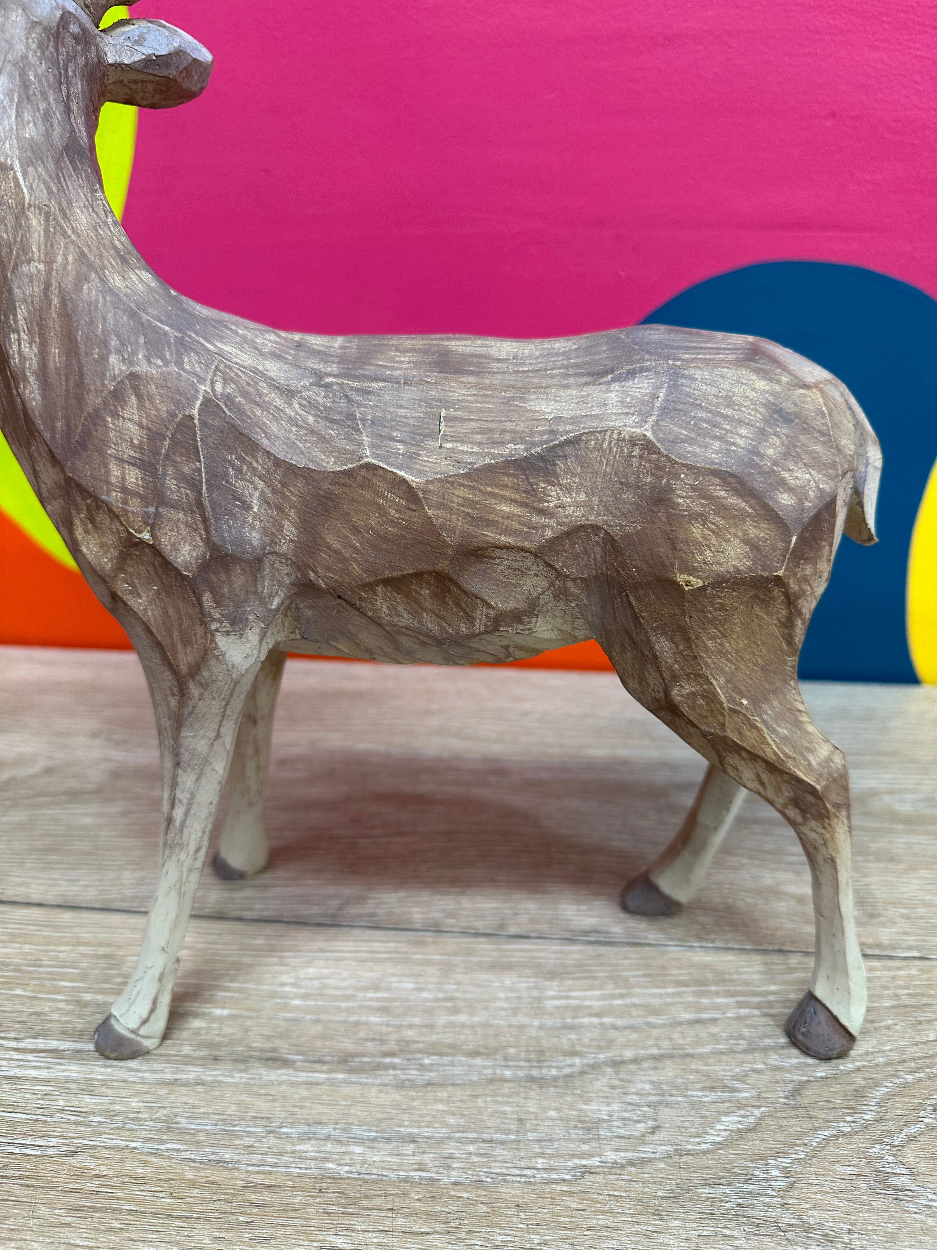 Wooden Deer Decor