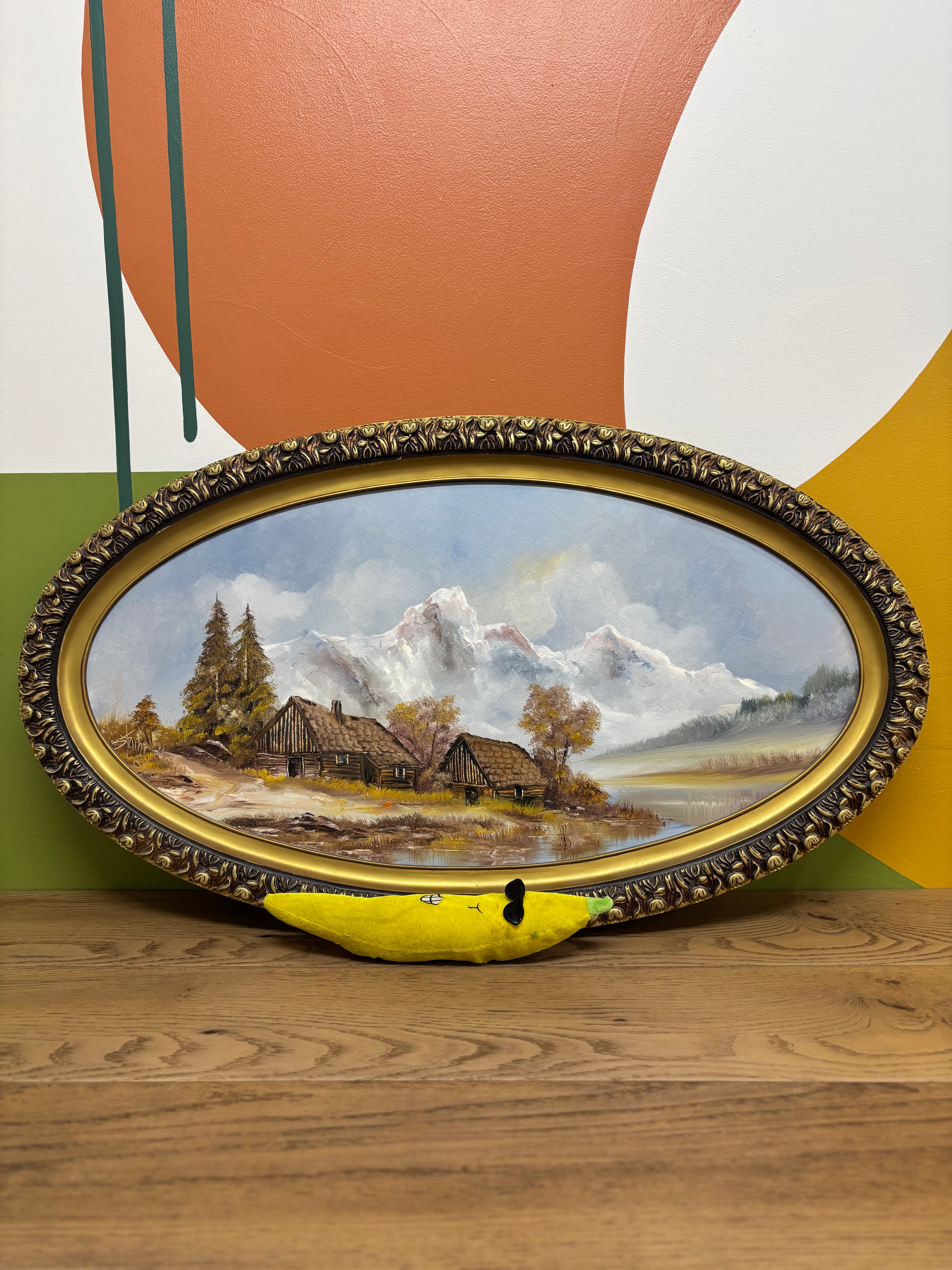 Oval Framed Painting