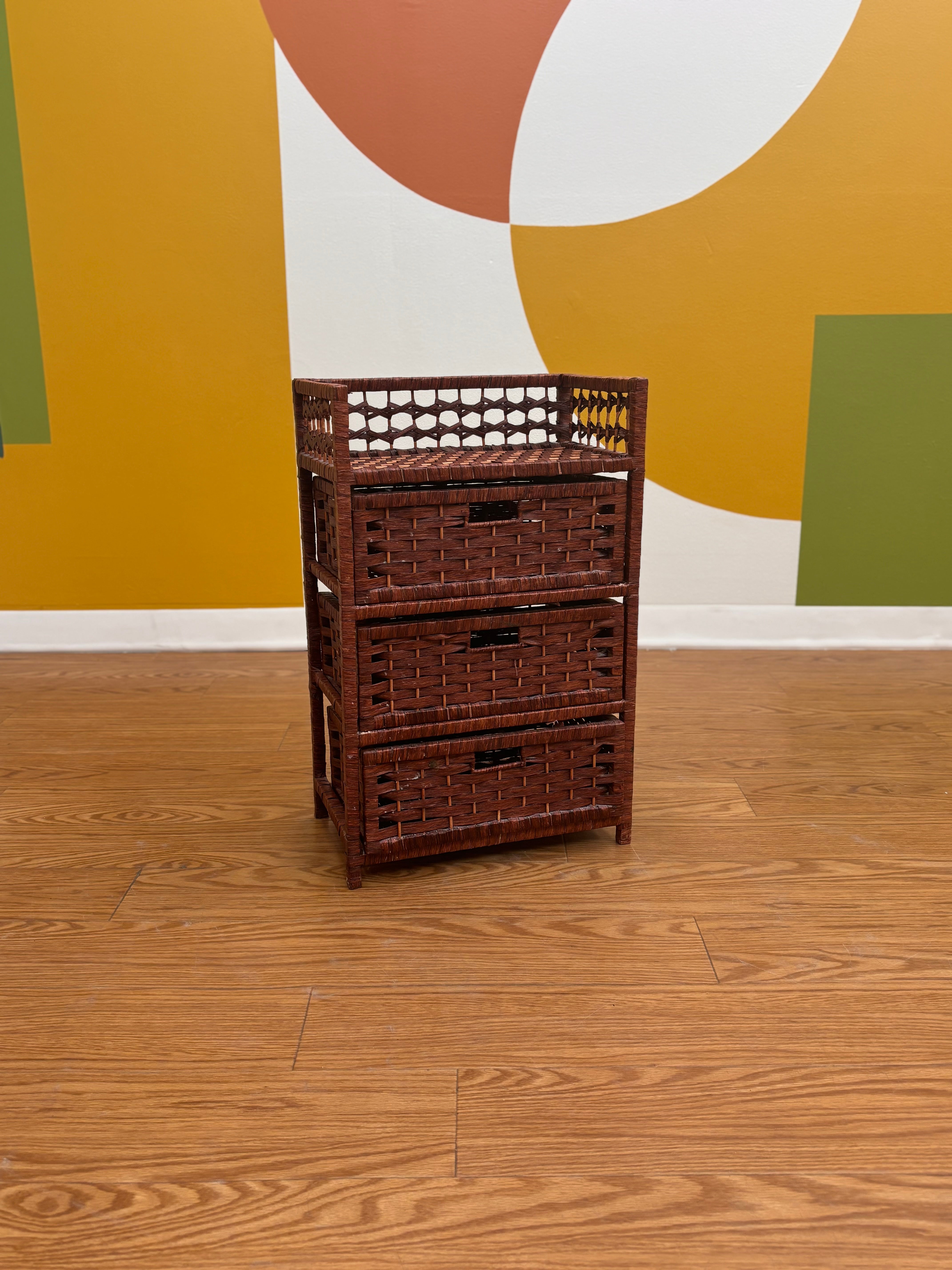 Woven 3 Drawer Chest