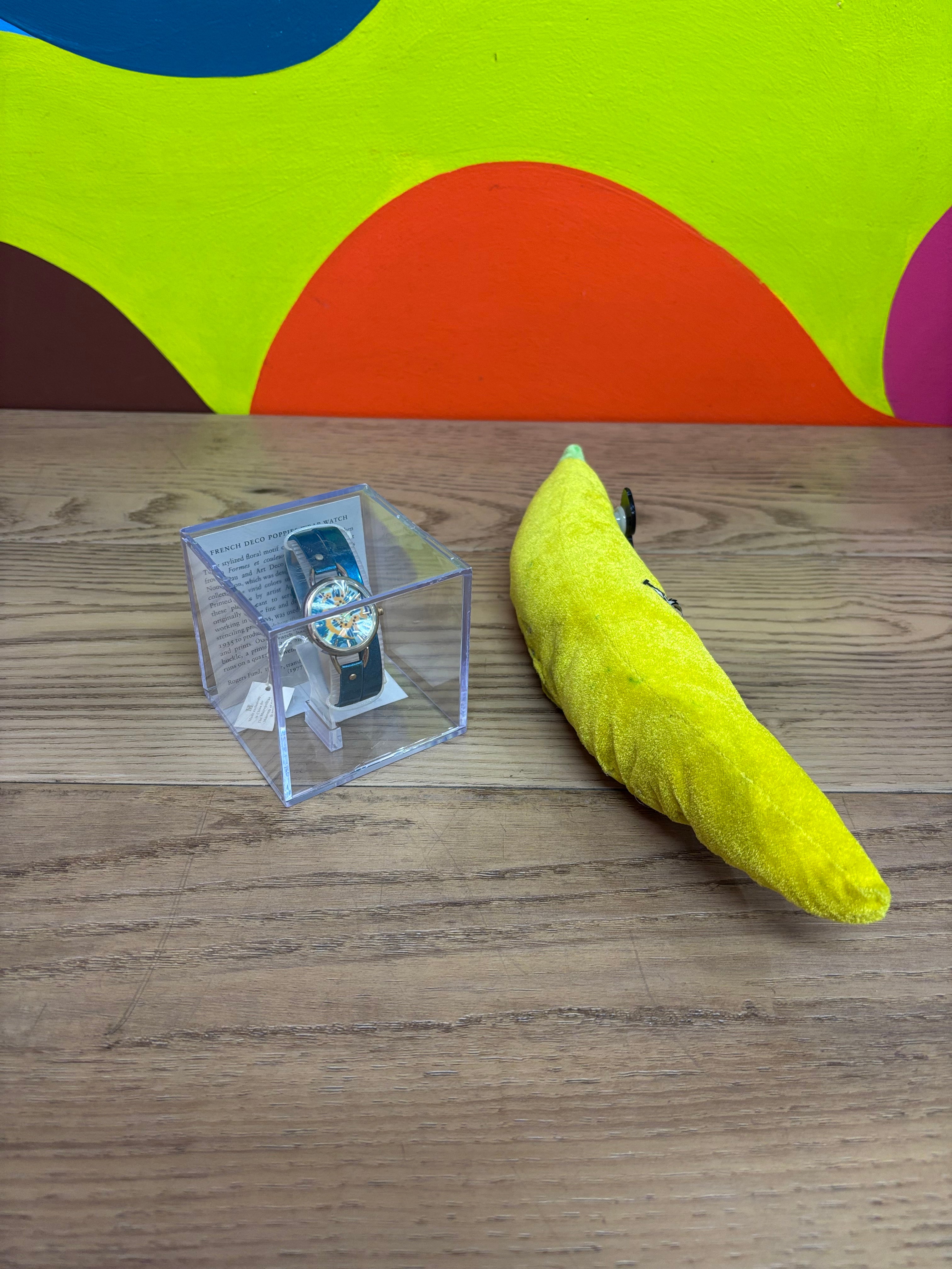 French Deco Poppies Wrap Watch