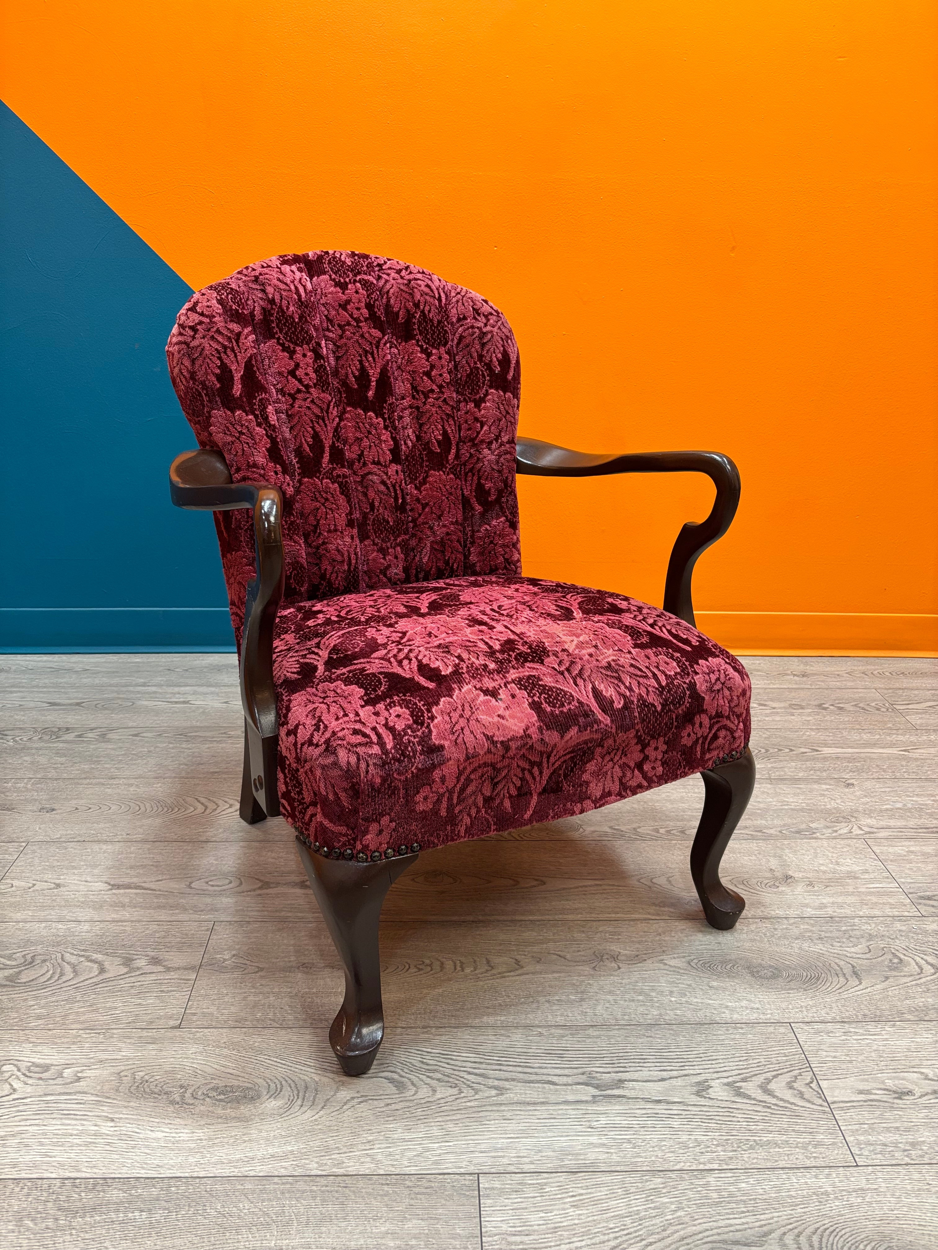 Cranberry Red Armchair