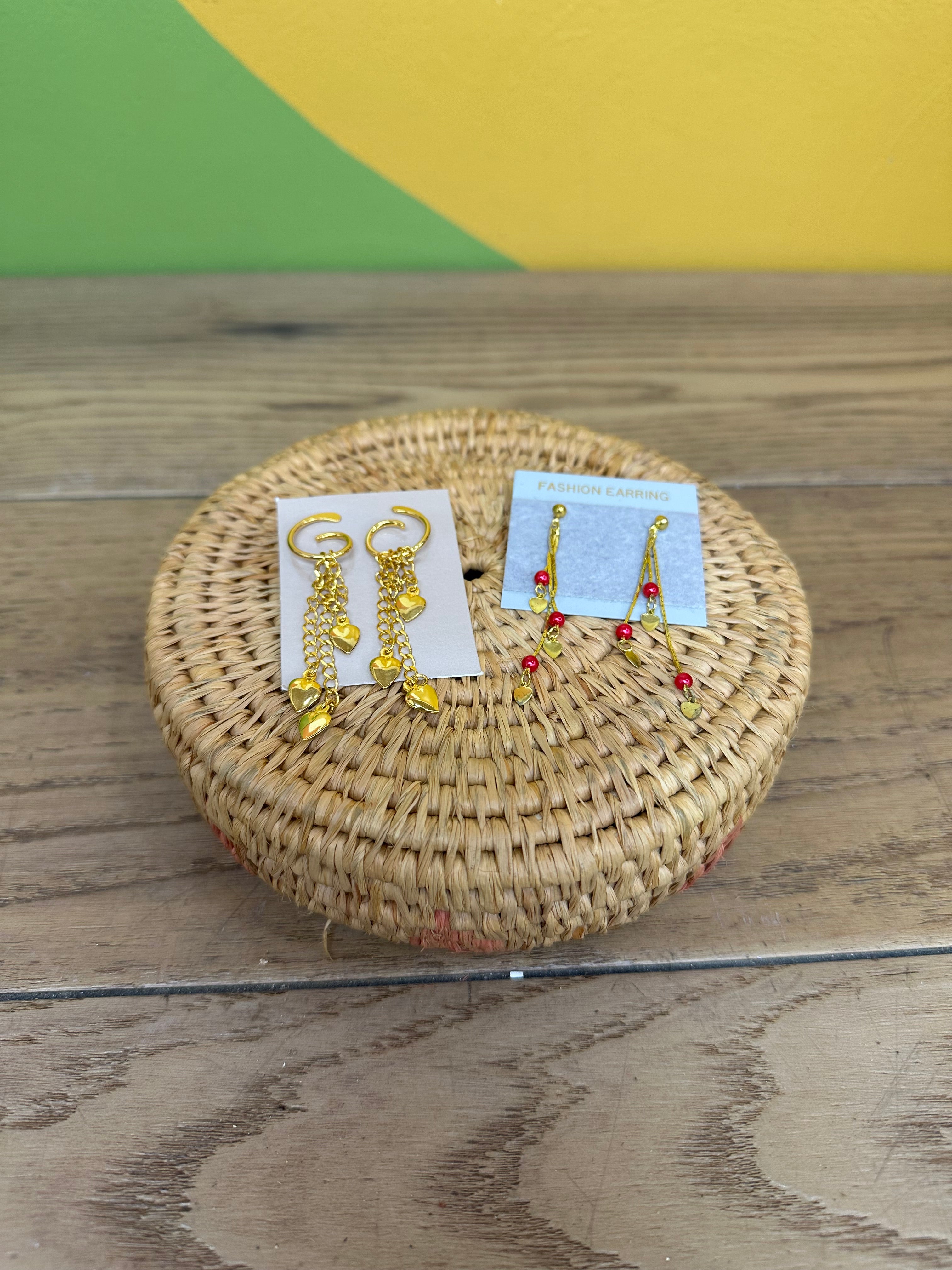 (2) Sets of Gold Tone Dangling Earrings