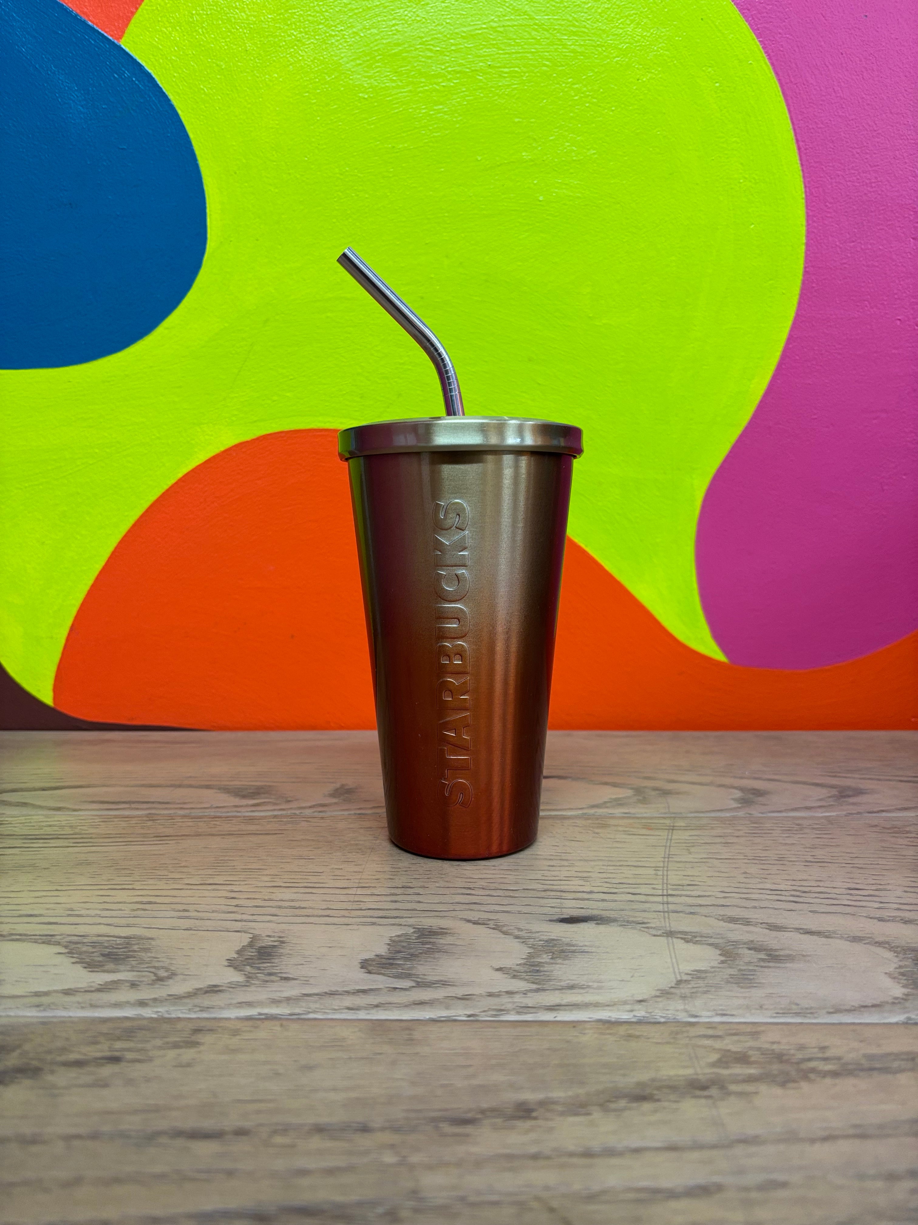 Orange Starbucks Metal Tumblr