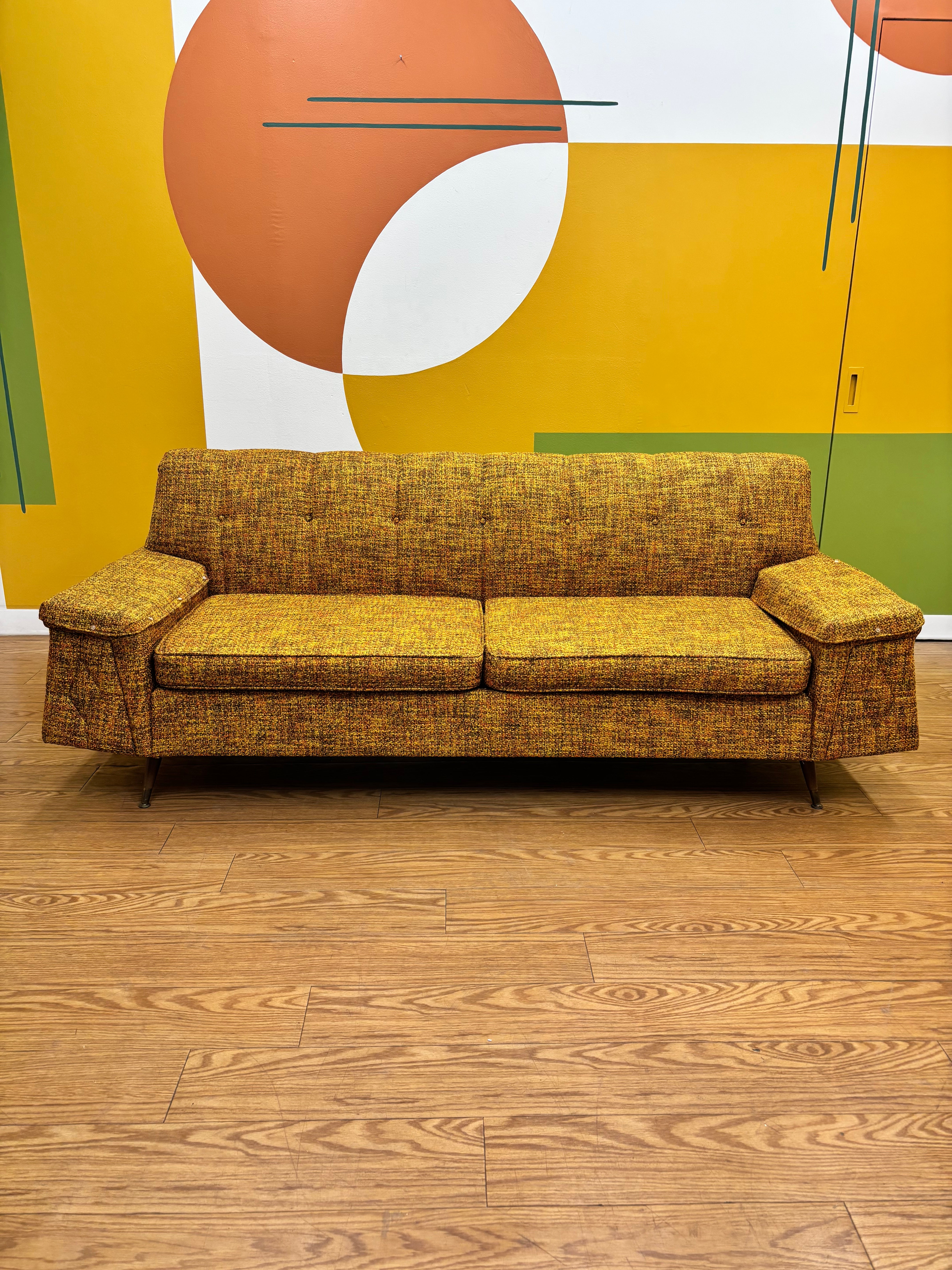 Yellow Tweed Sofa
