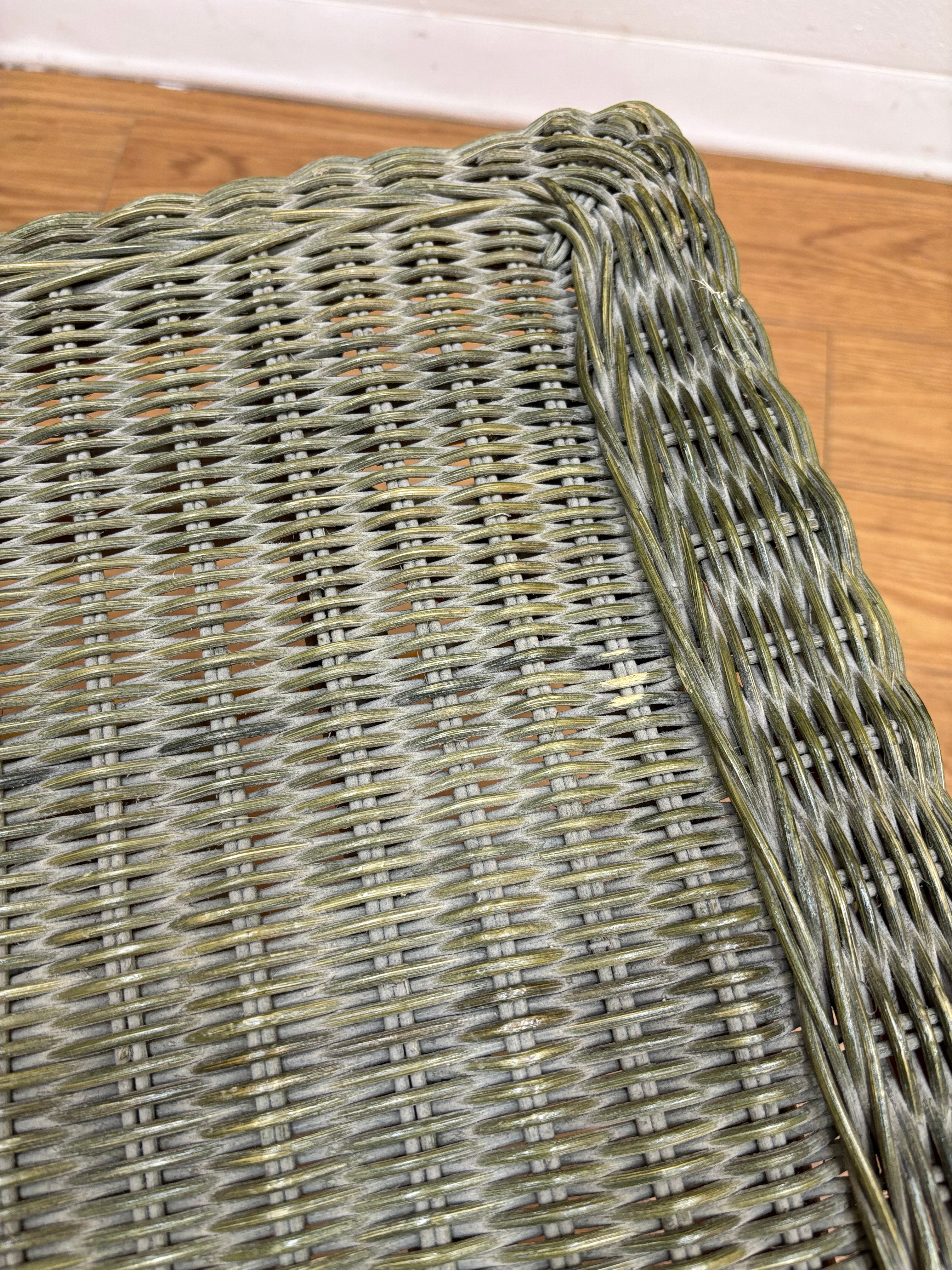 Green Wicker Coffee Table