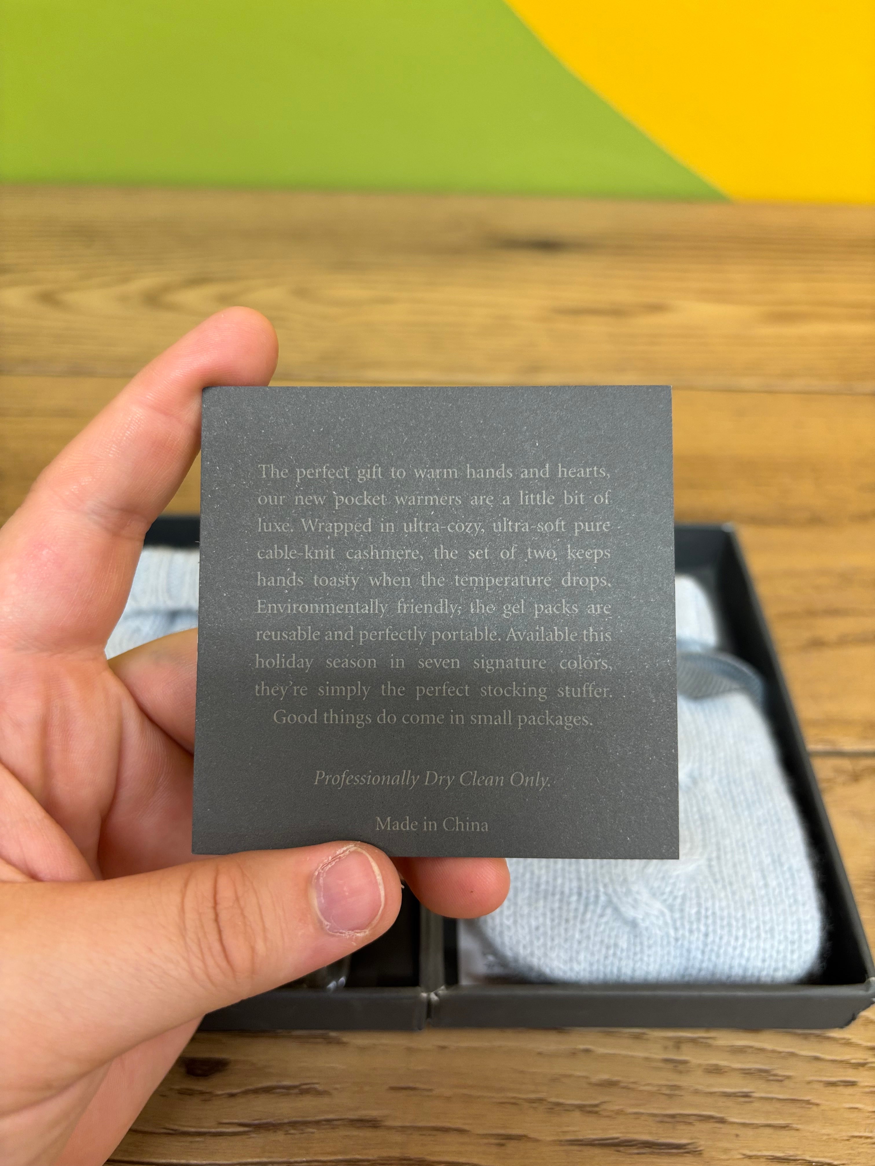 Restoration Hardware Mini Cashmere Hand Warmers
