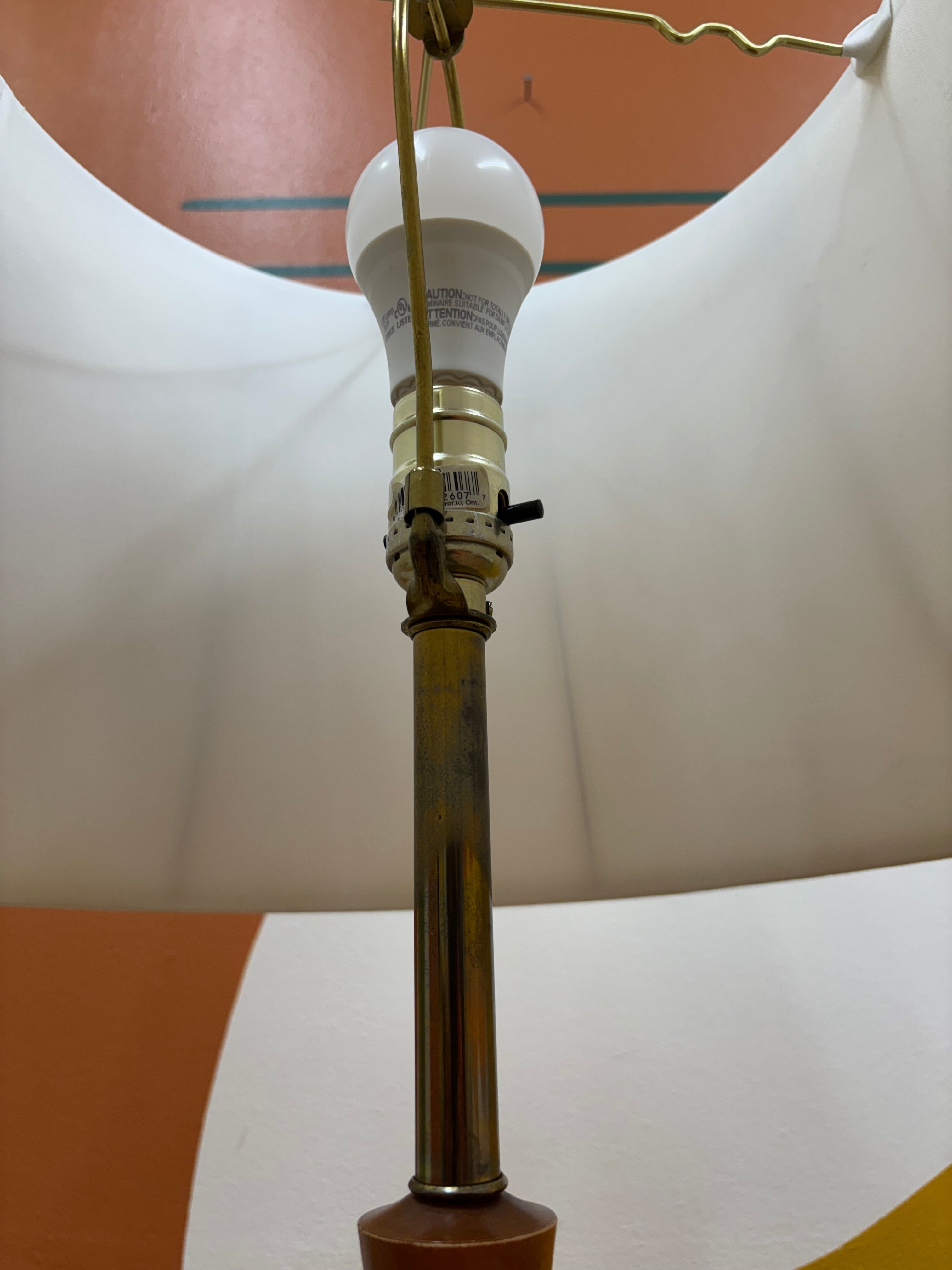 Floor Lamp with White Shade