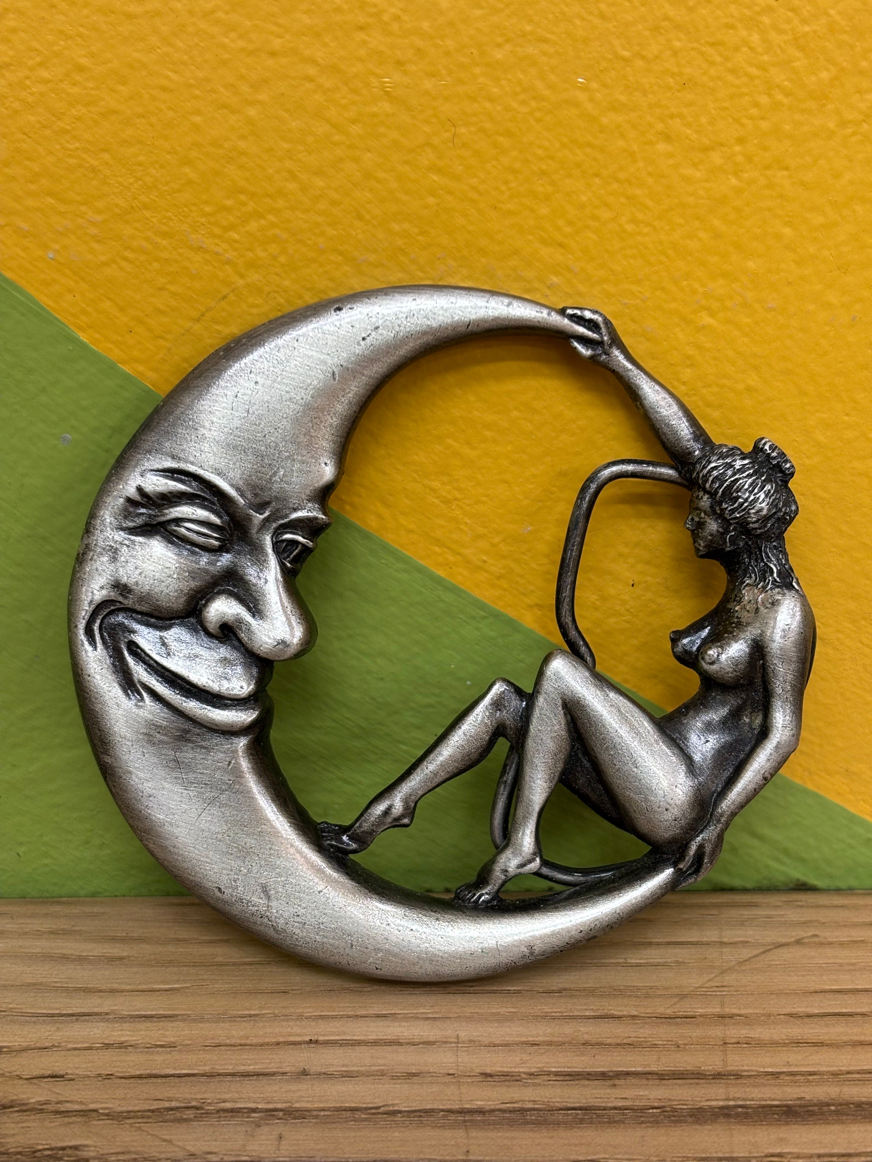 Winking Moon Belt Buckle (1979)