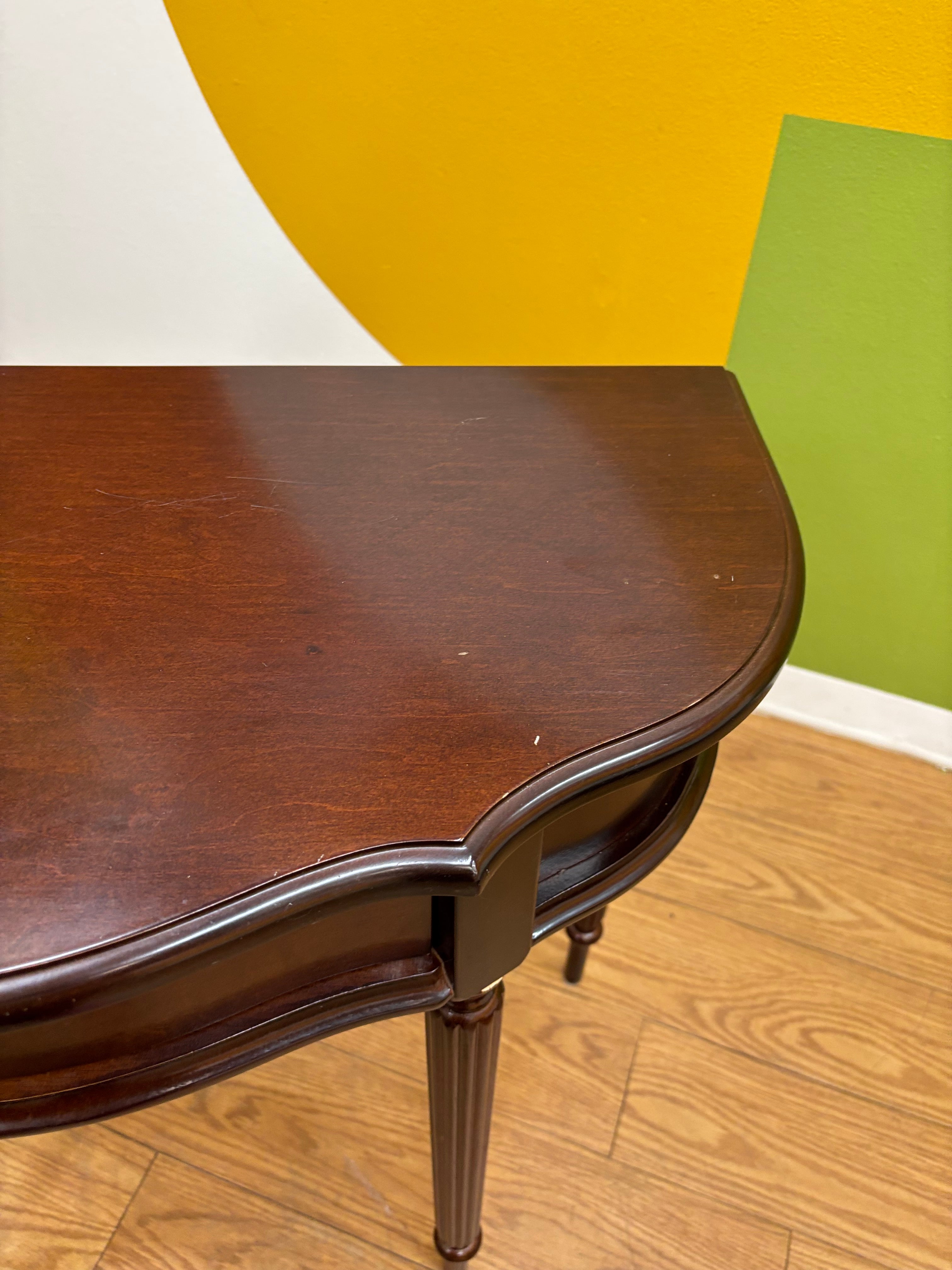 Wood Half Moon Table