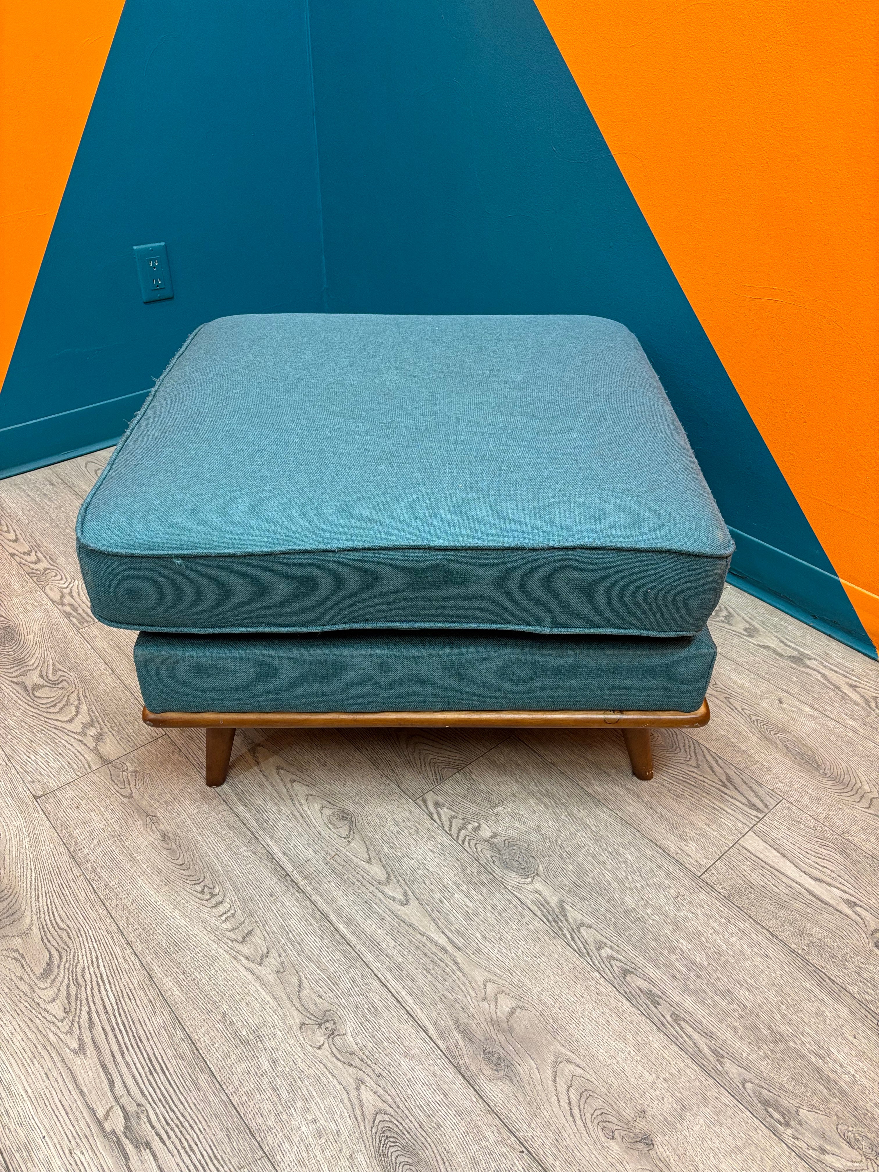 Large Teal Ottoman