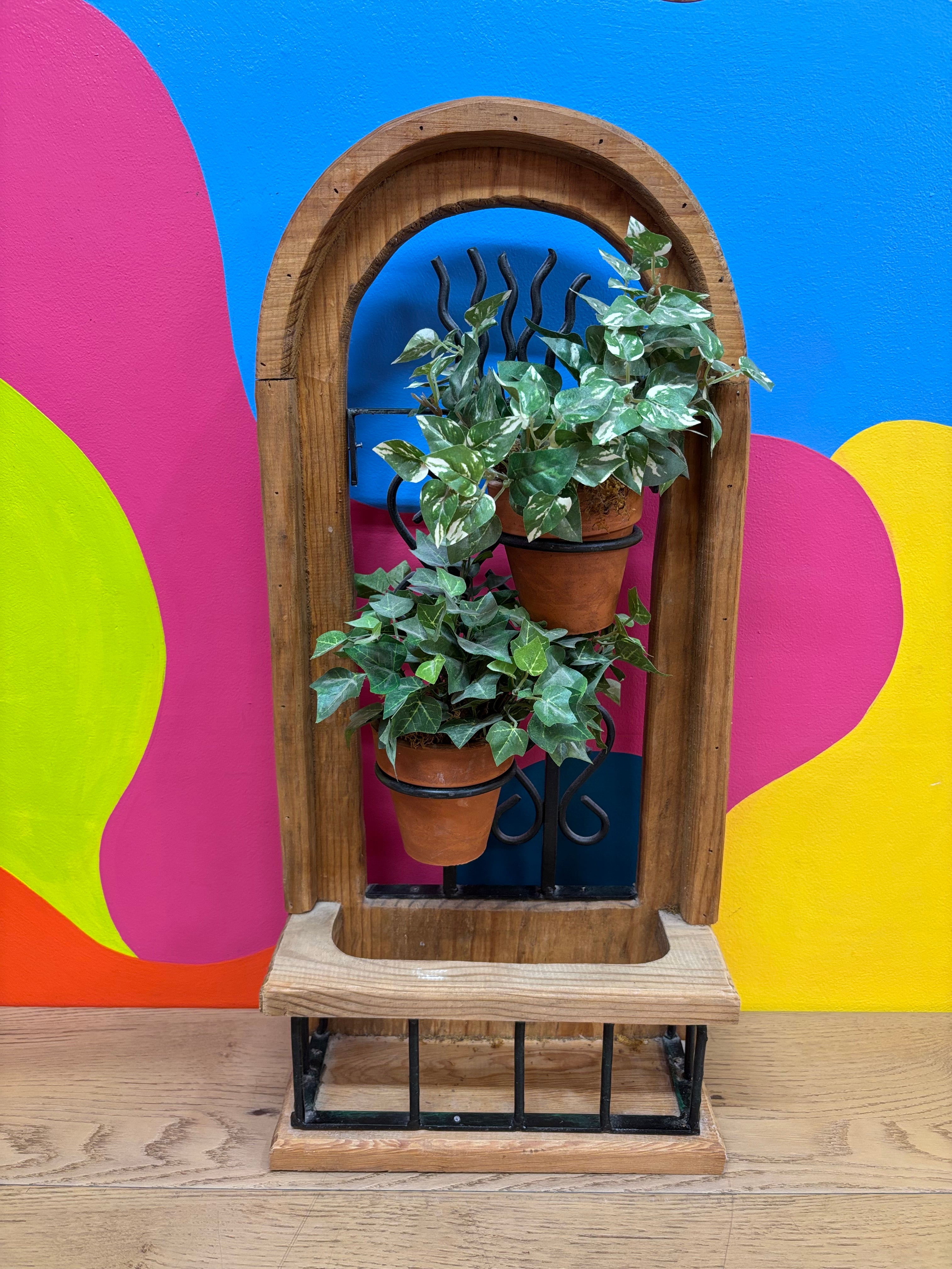 Wood Framed Plant Holder #2