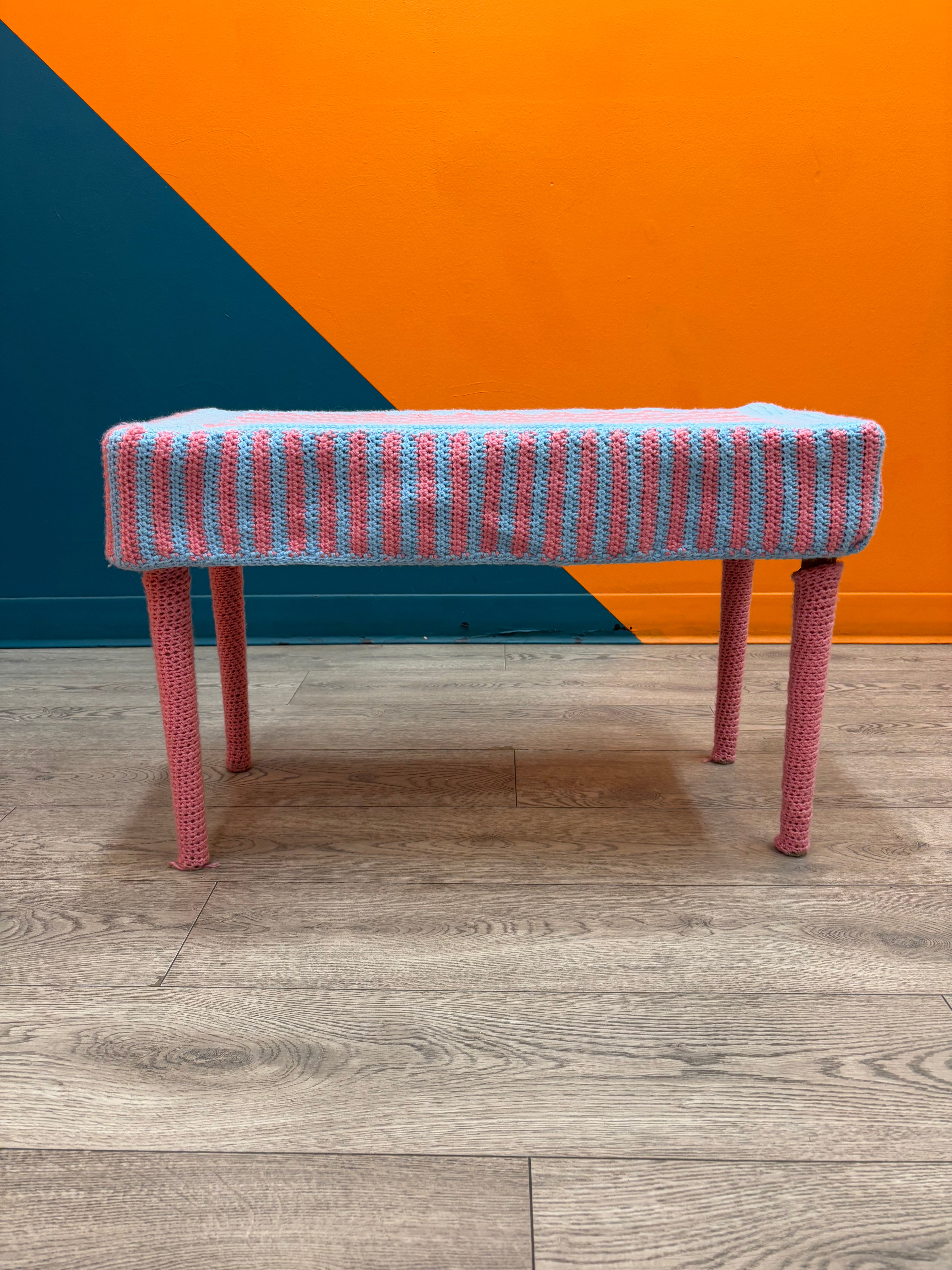 Storage Bench With Crochet Cover