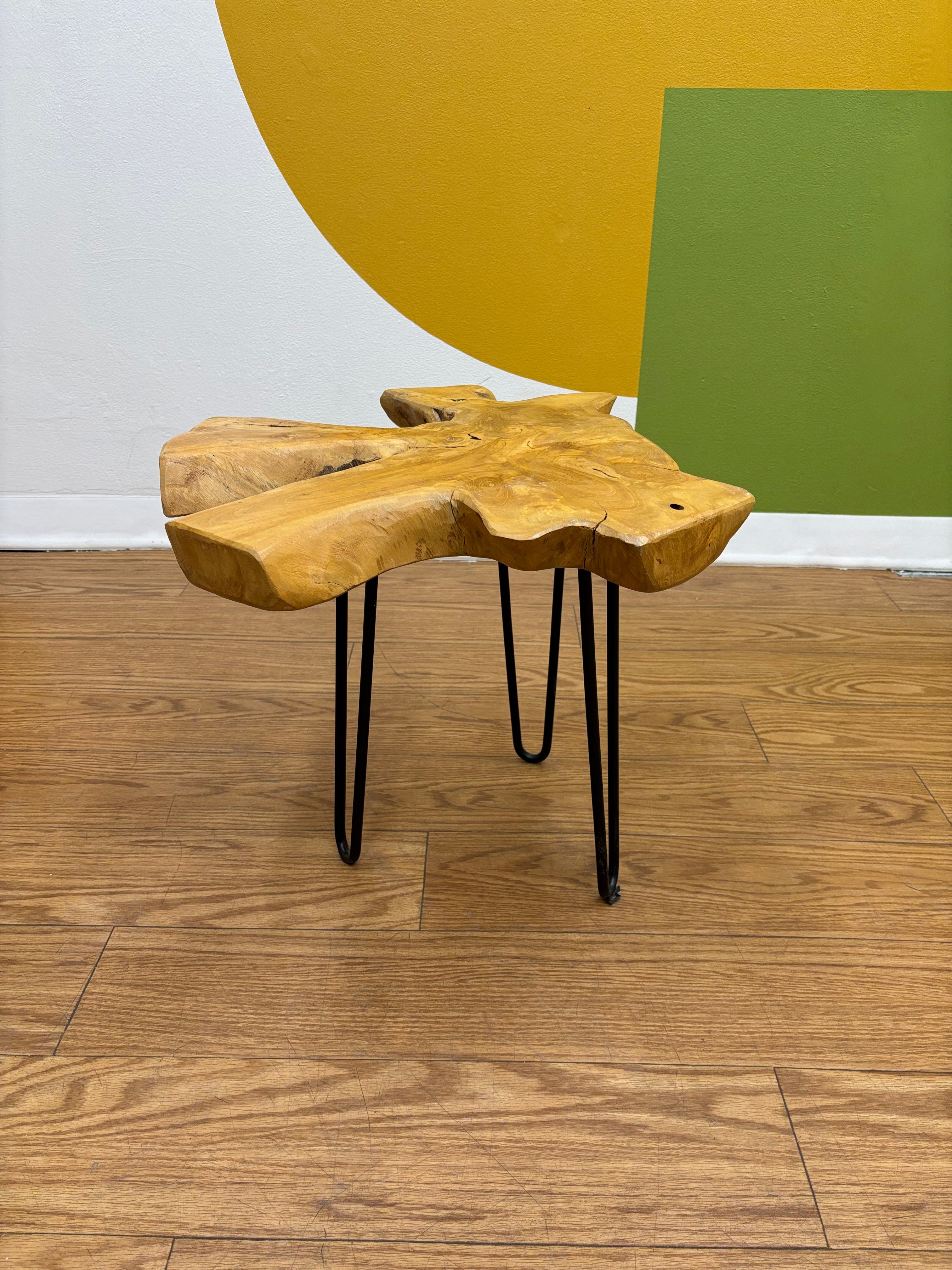 Live Edge Wood Side Table