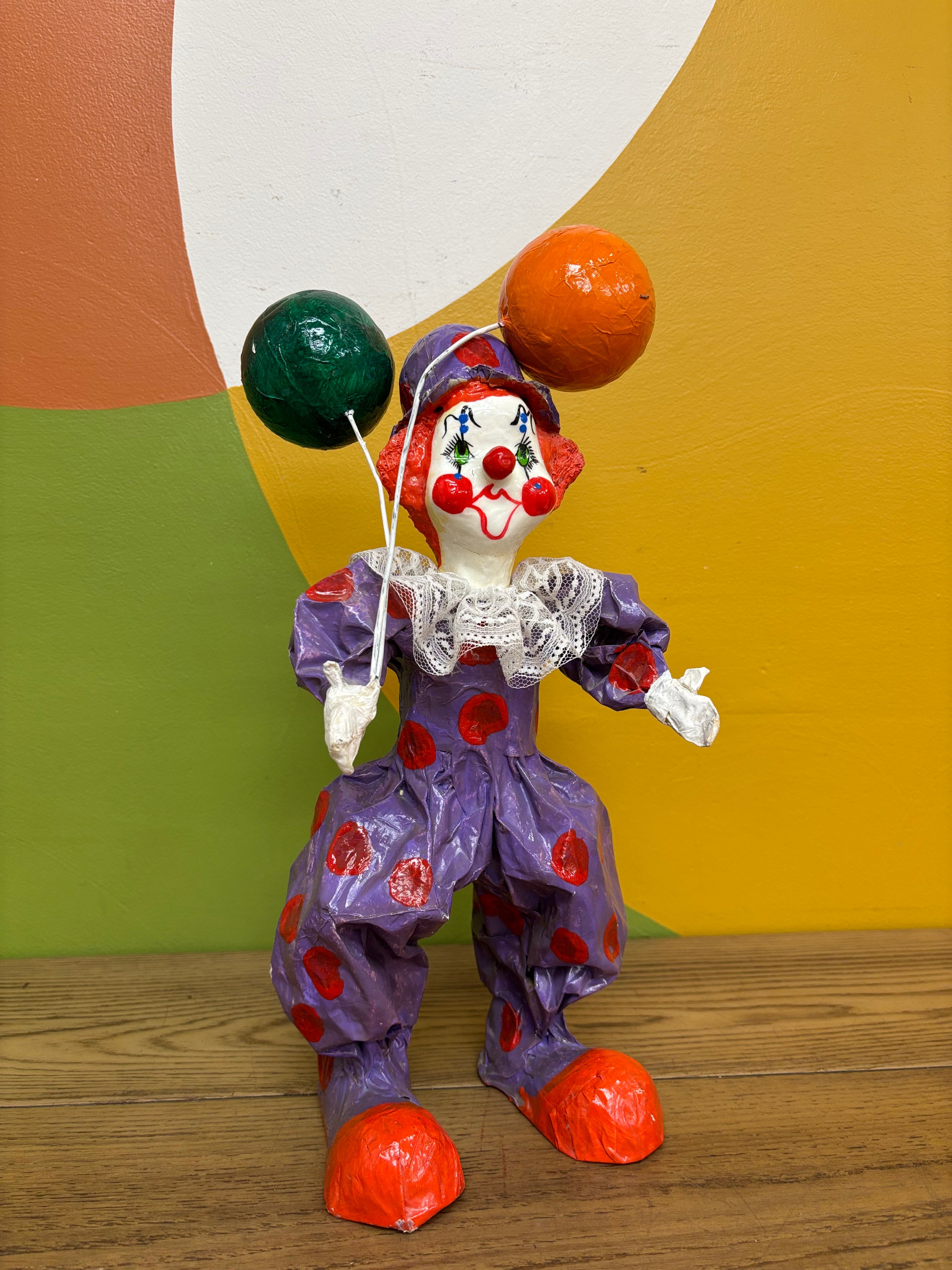 Paper Mache Clown Statue