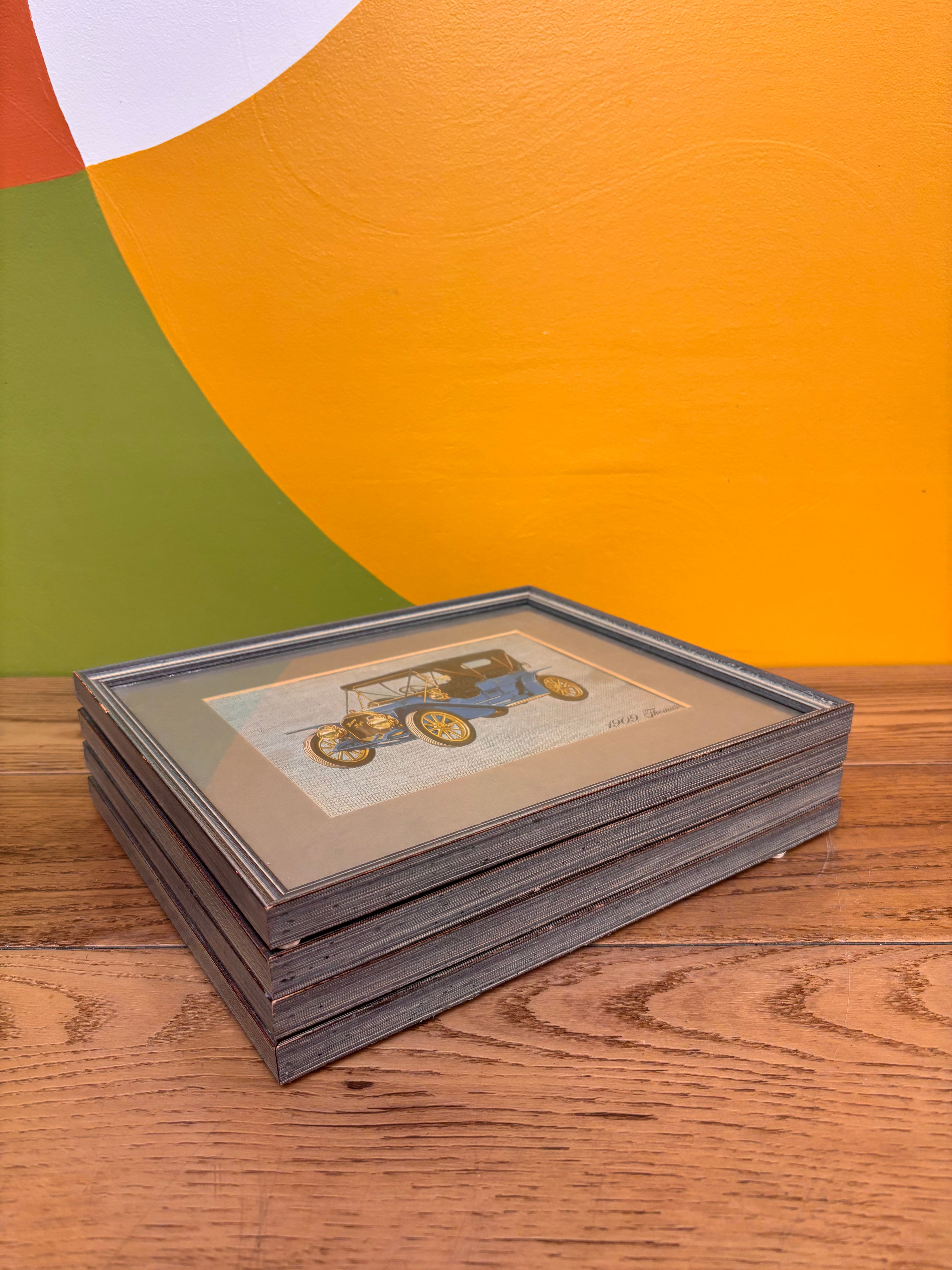 Set of 4 Framed Car Photos