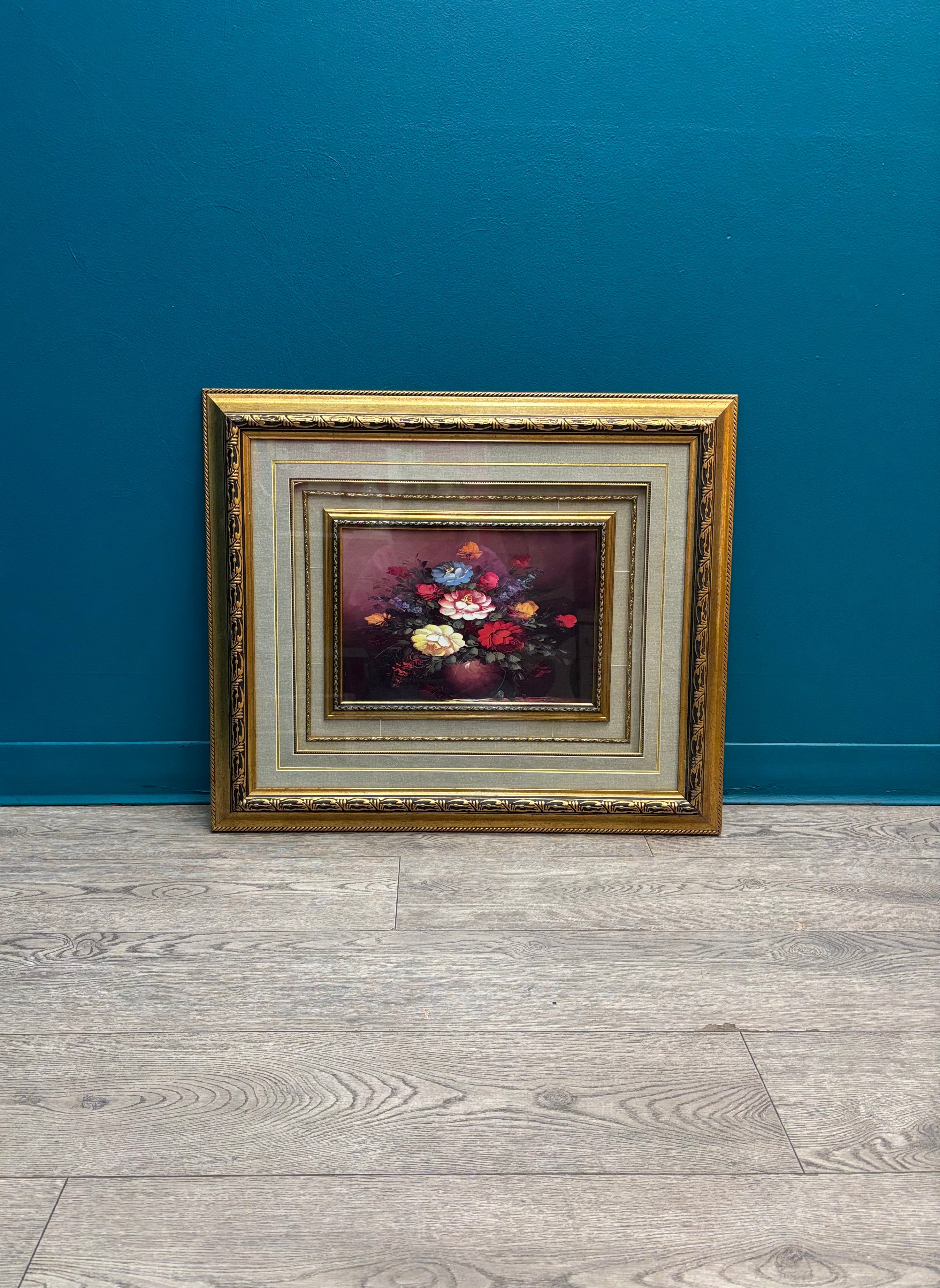 Gold Framed Flower Print