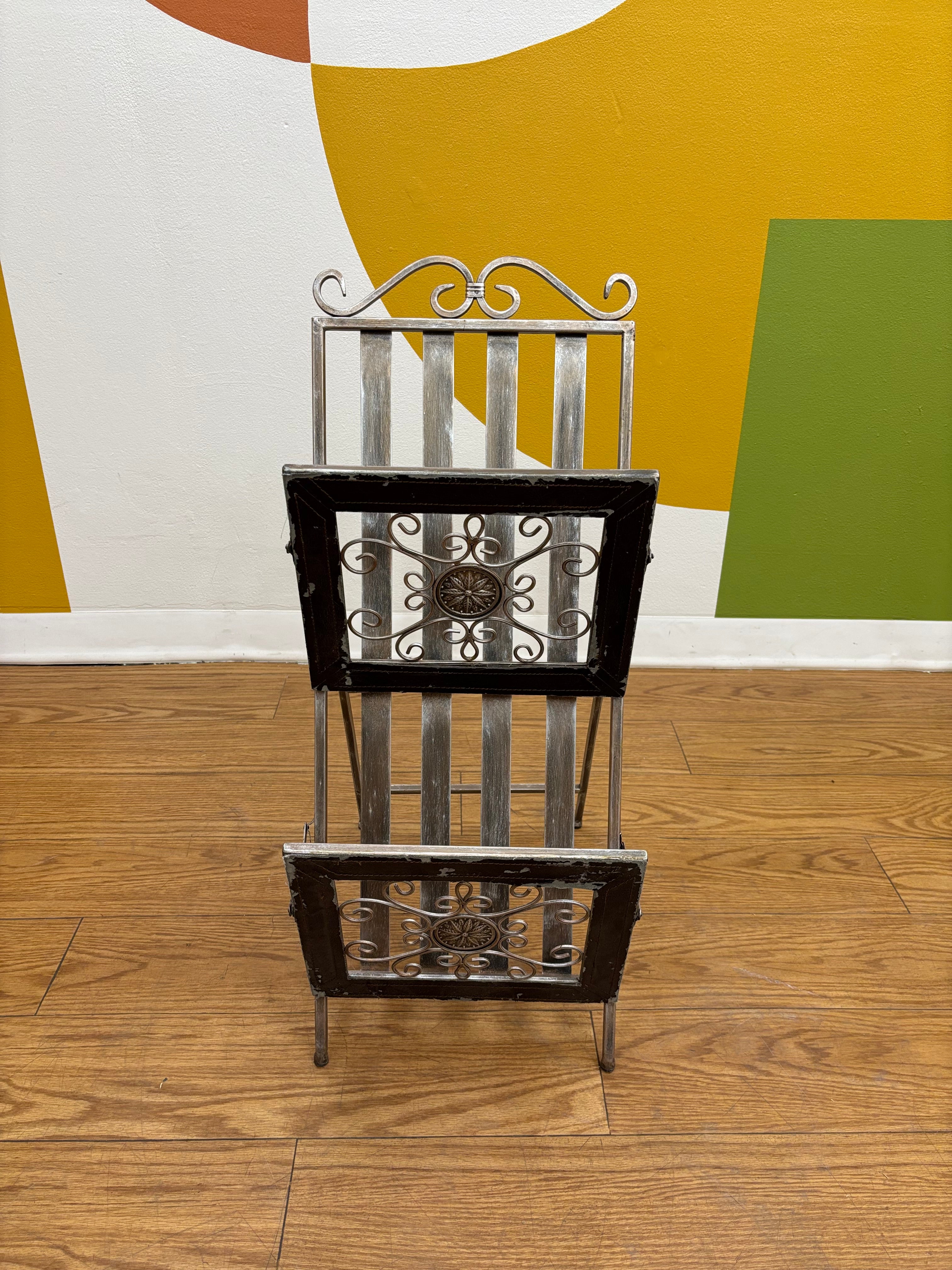 Foldable Metal Magazine Rack