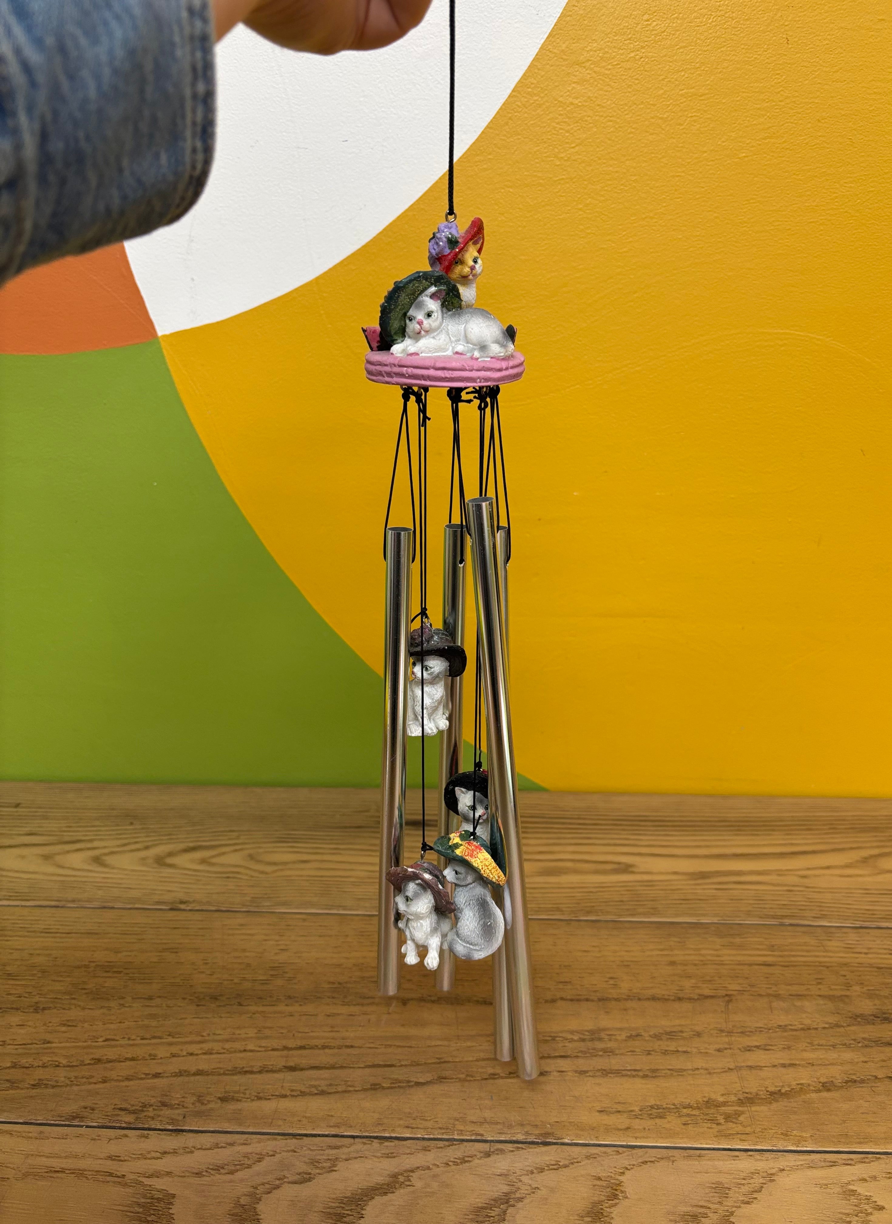 Small Kitten Themed Wind Chime
