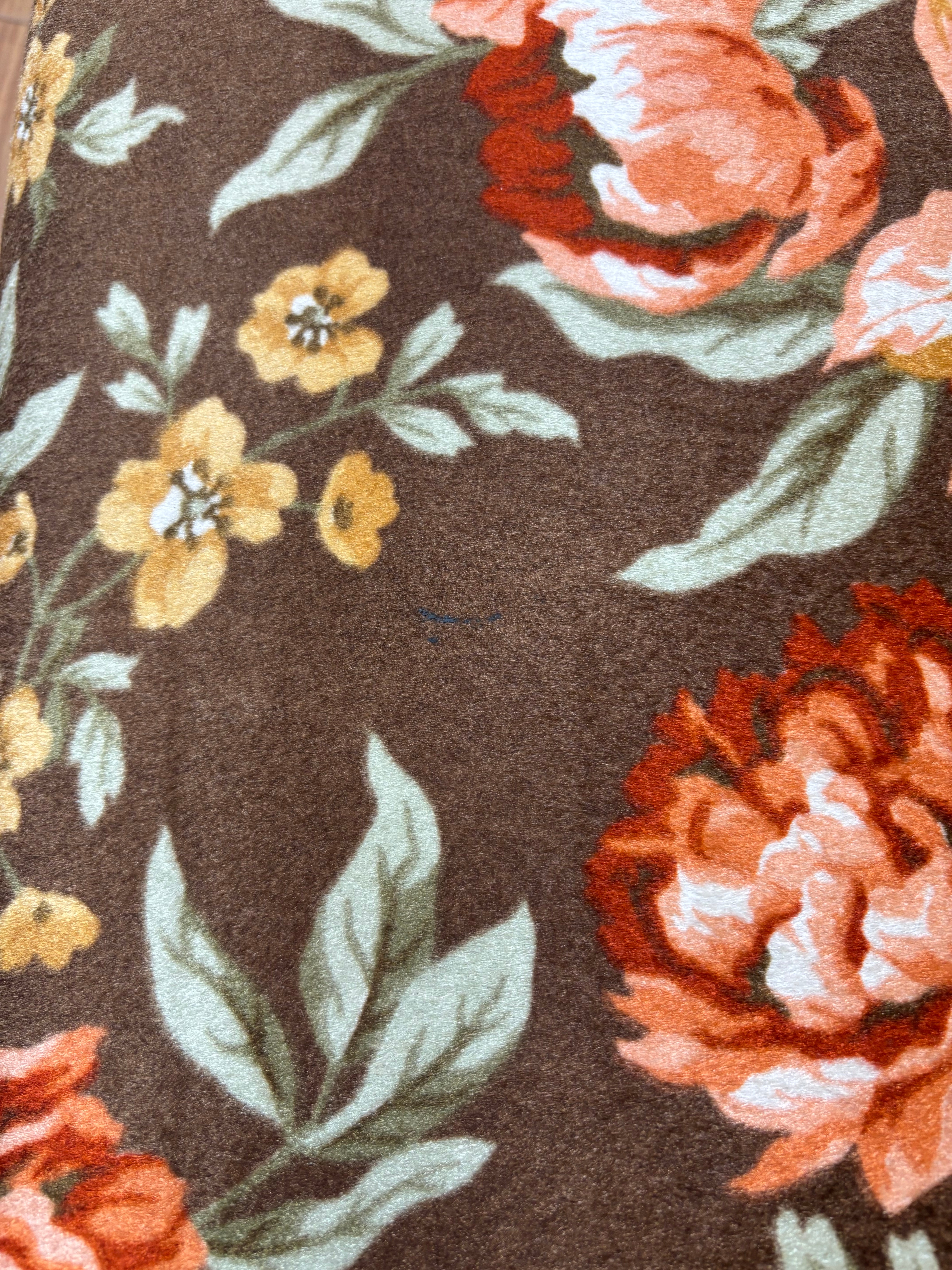 Brown Floral Sofa