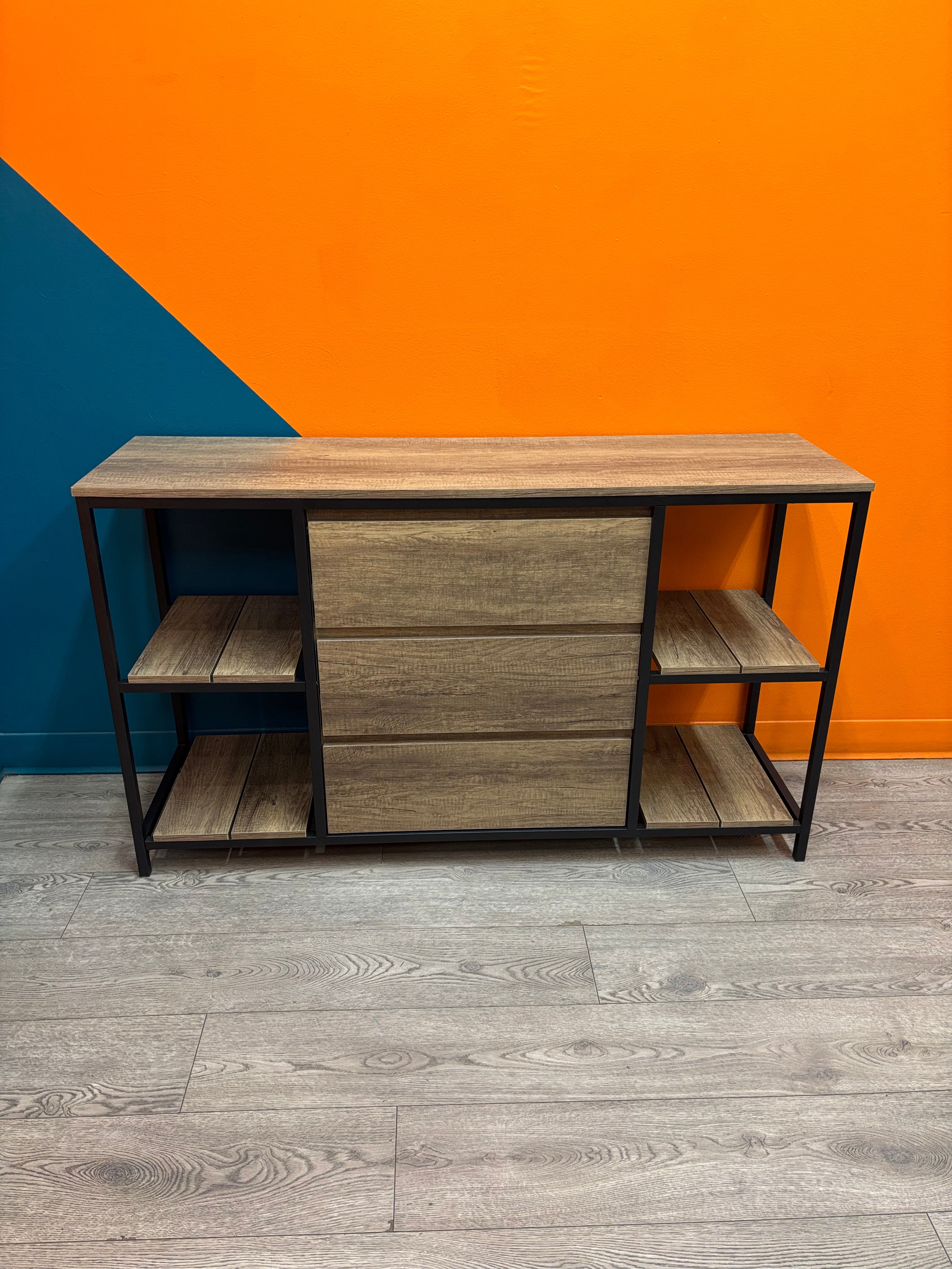 Brown & Black TV Stand