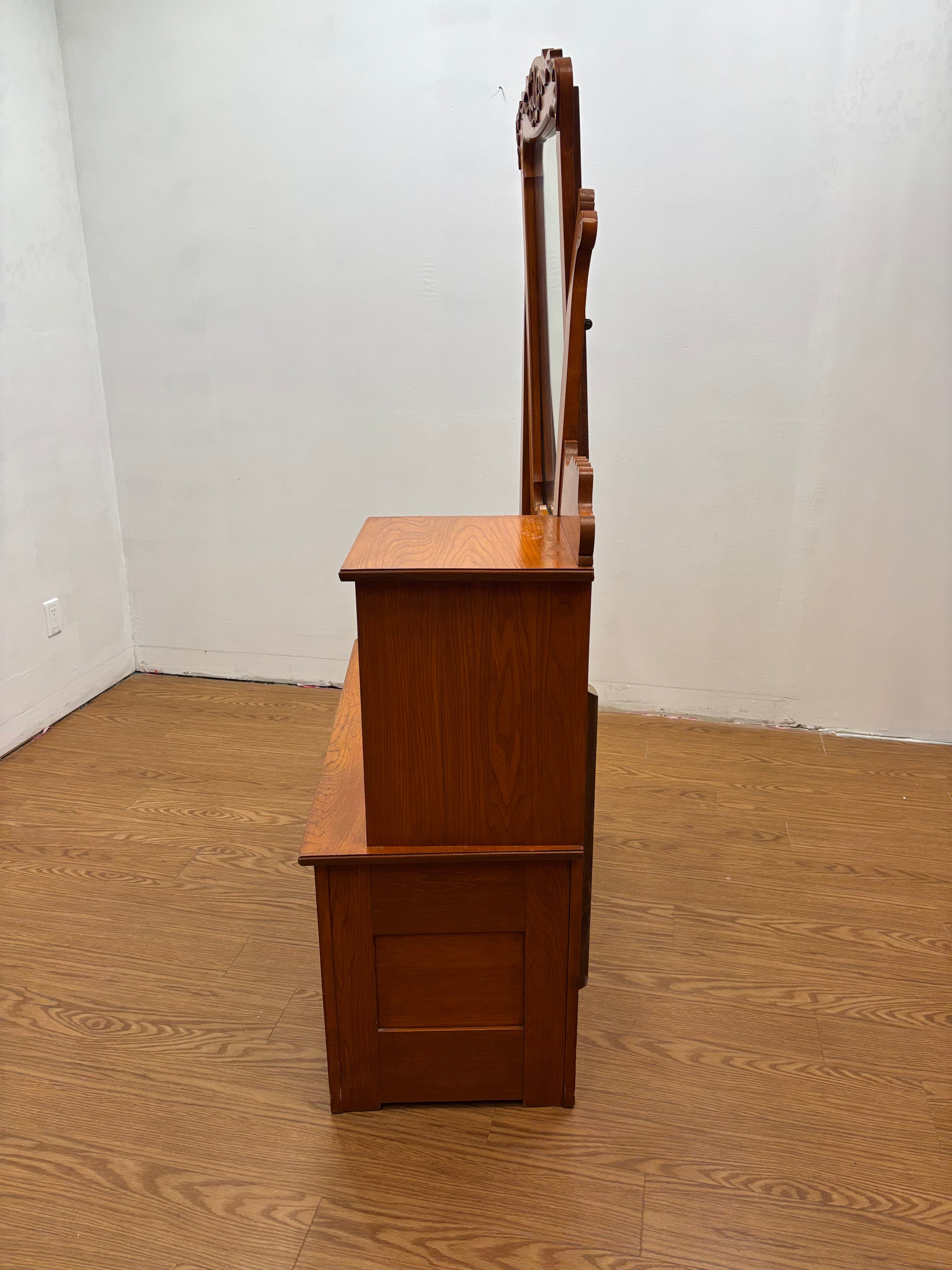 Wood Dresser with Mirror