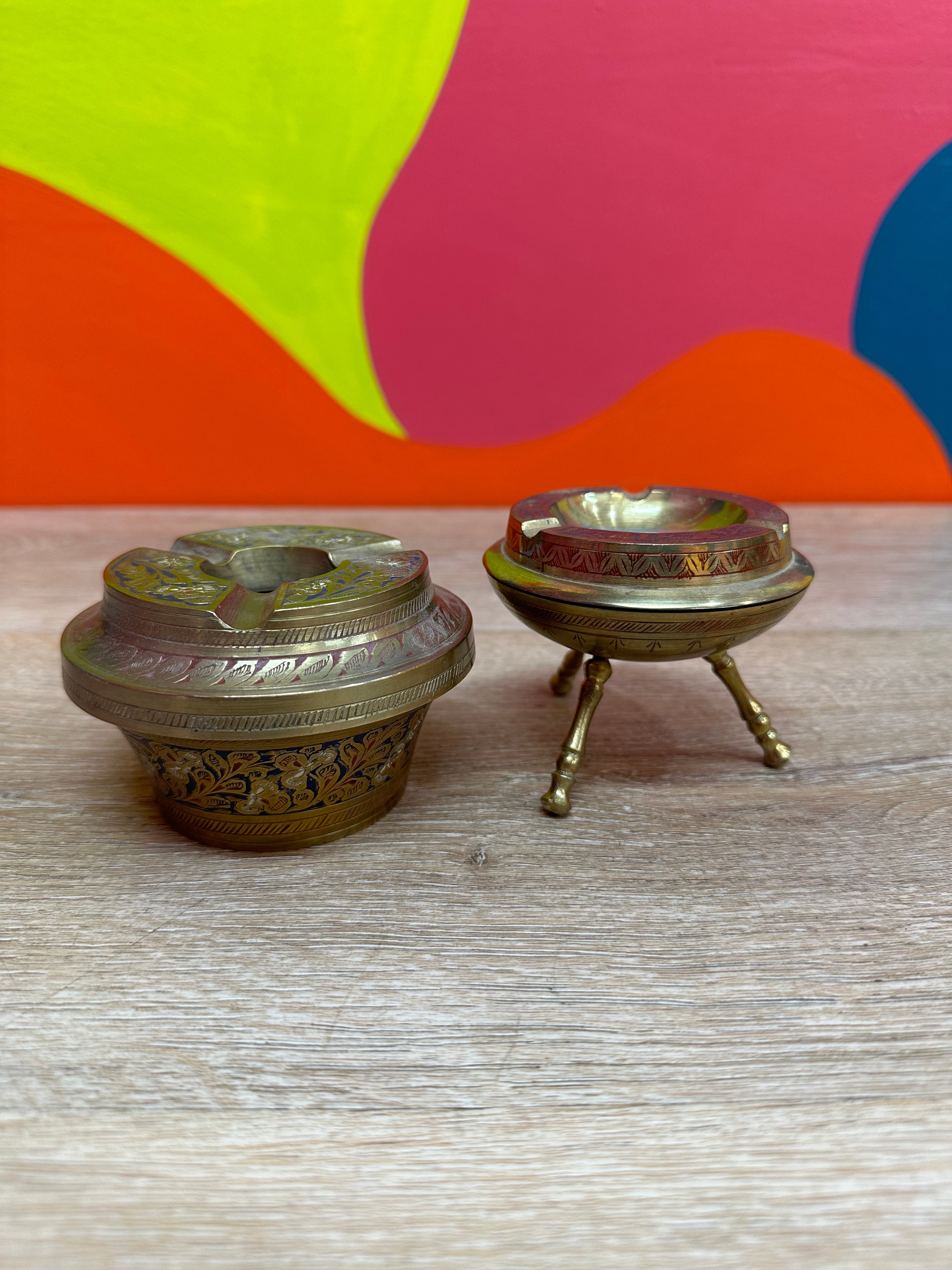 2 Round Ashtrays