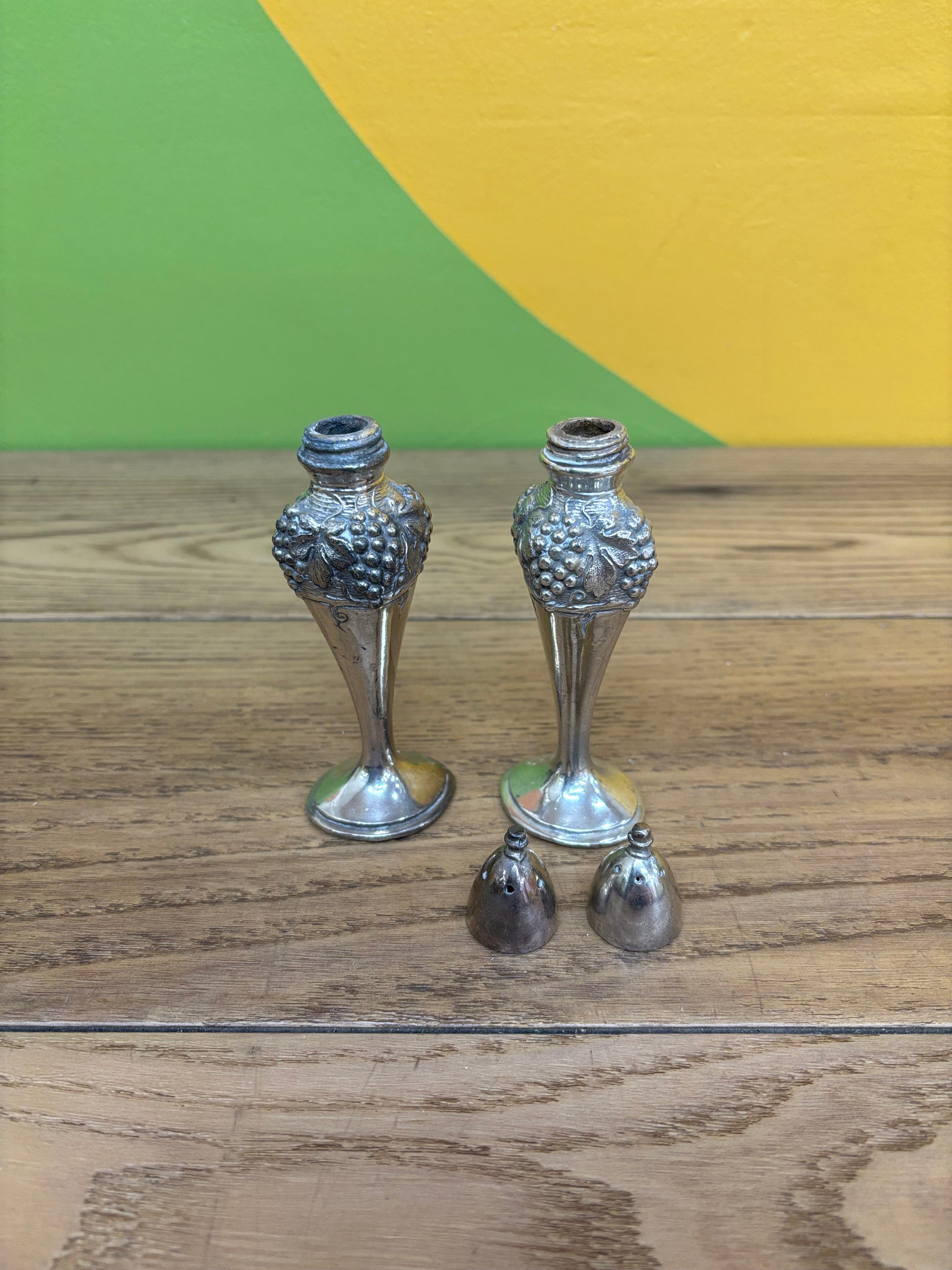 Silver Plated Salt & Pepper Shakers
