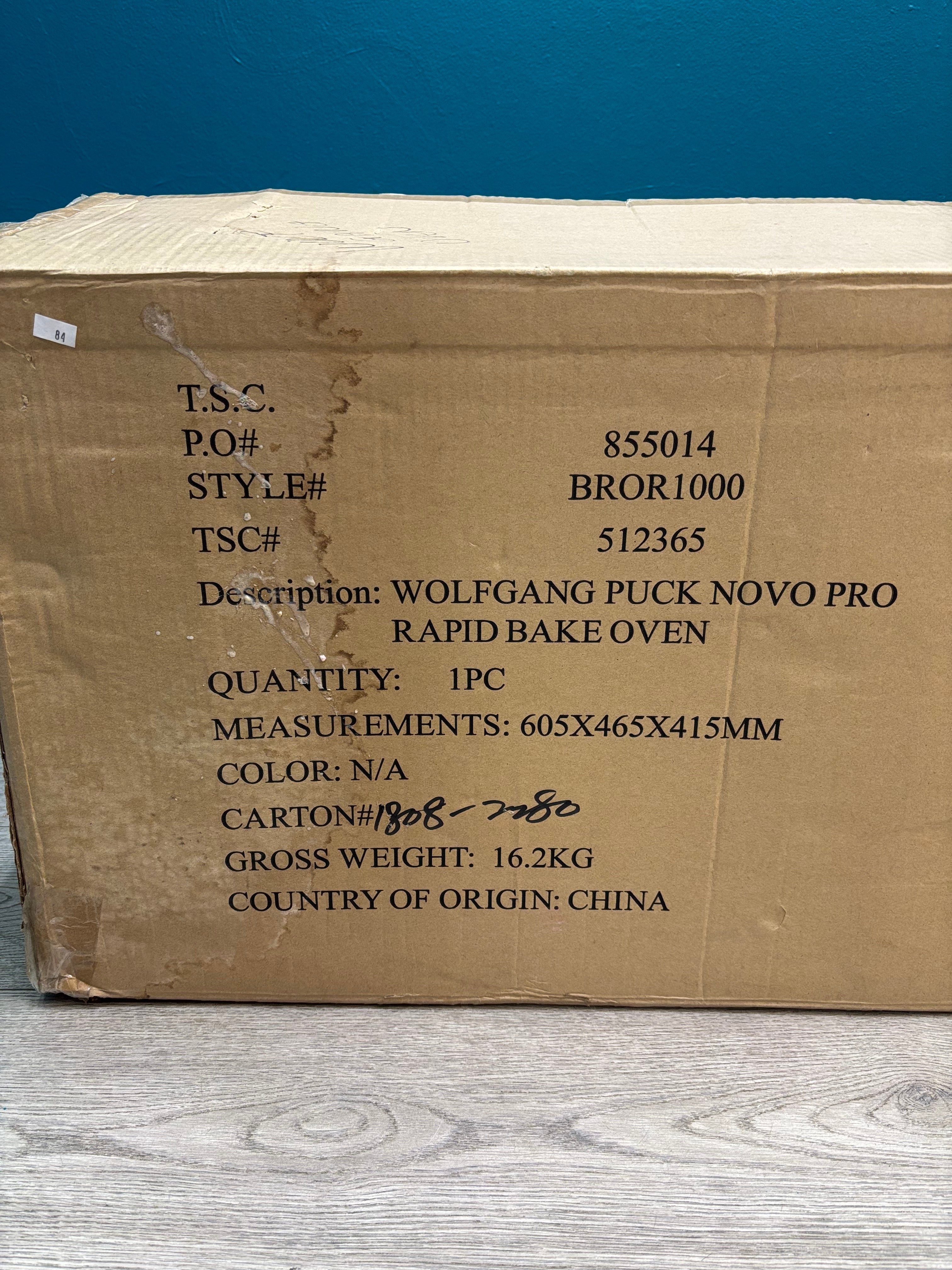 Wolfgang Puck NovoPr Rapid Bake Oven (NEW)