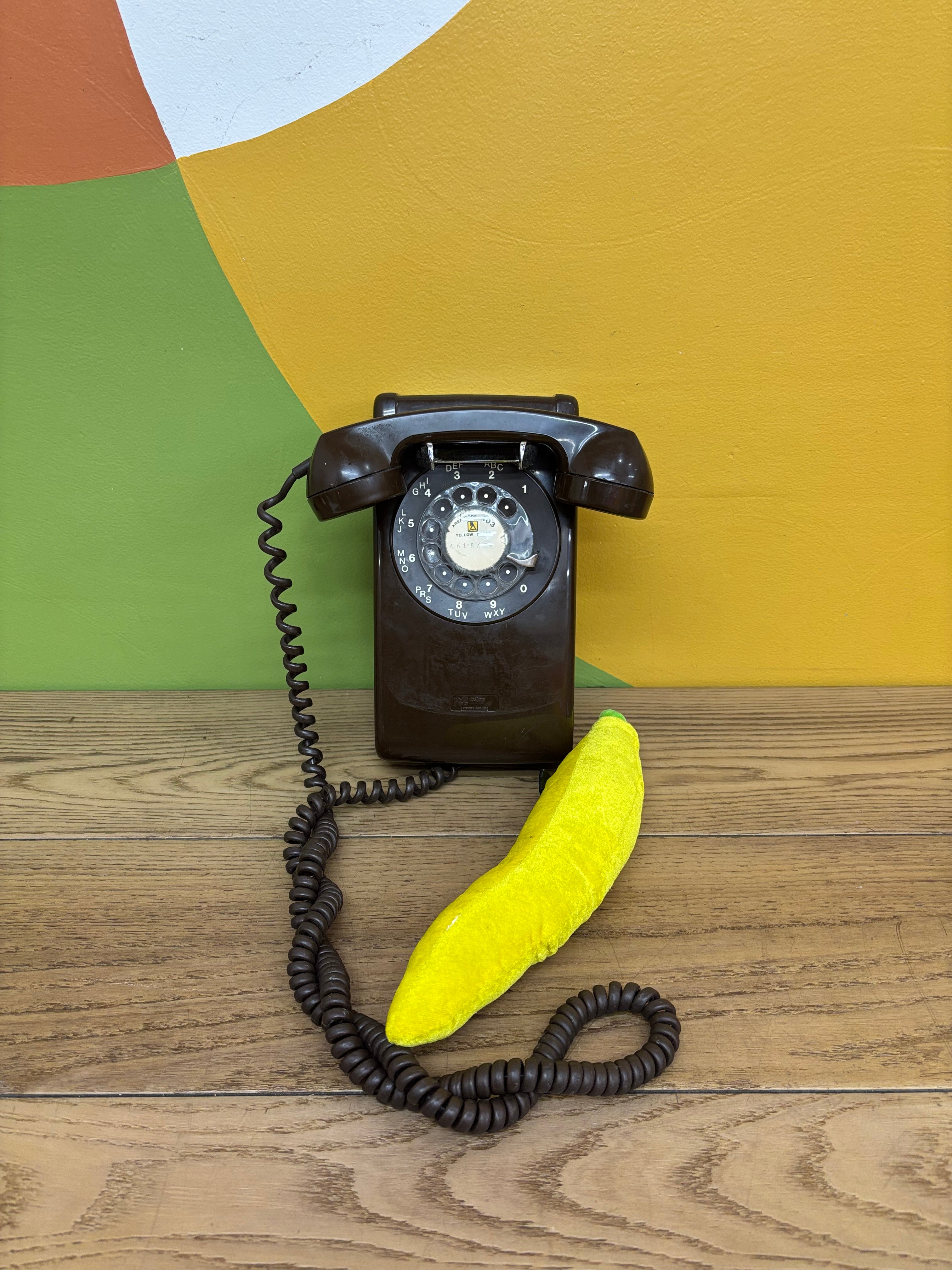 Brown Rotary Dial Phone