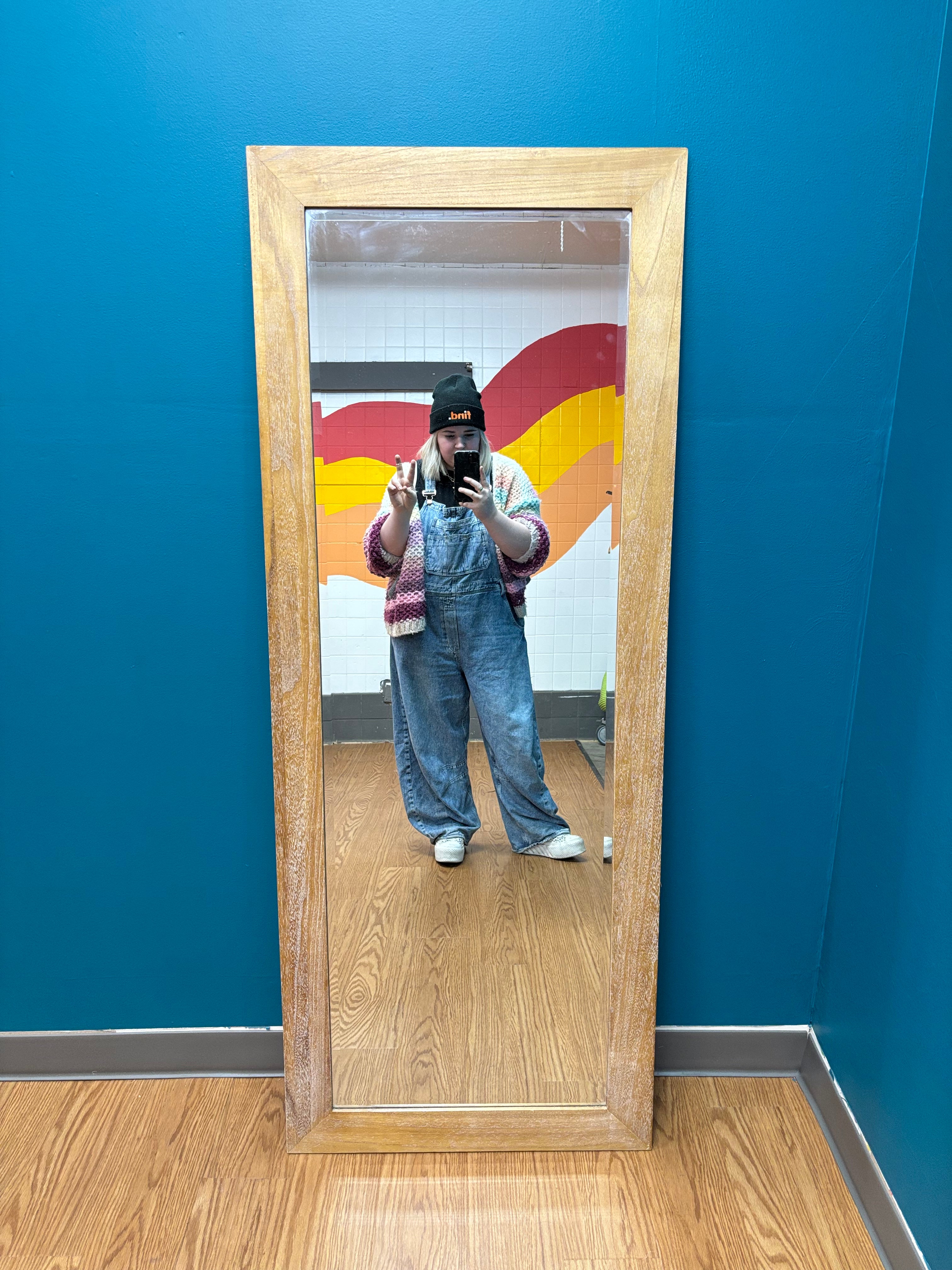 Wood Frame Floor Mirror