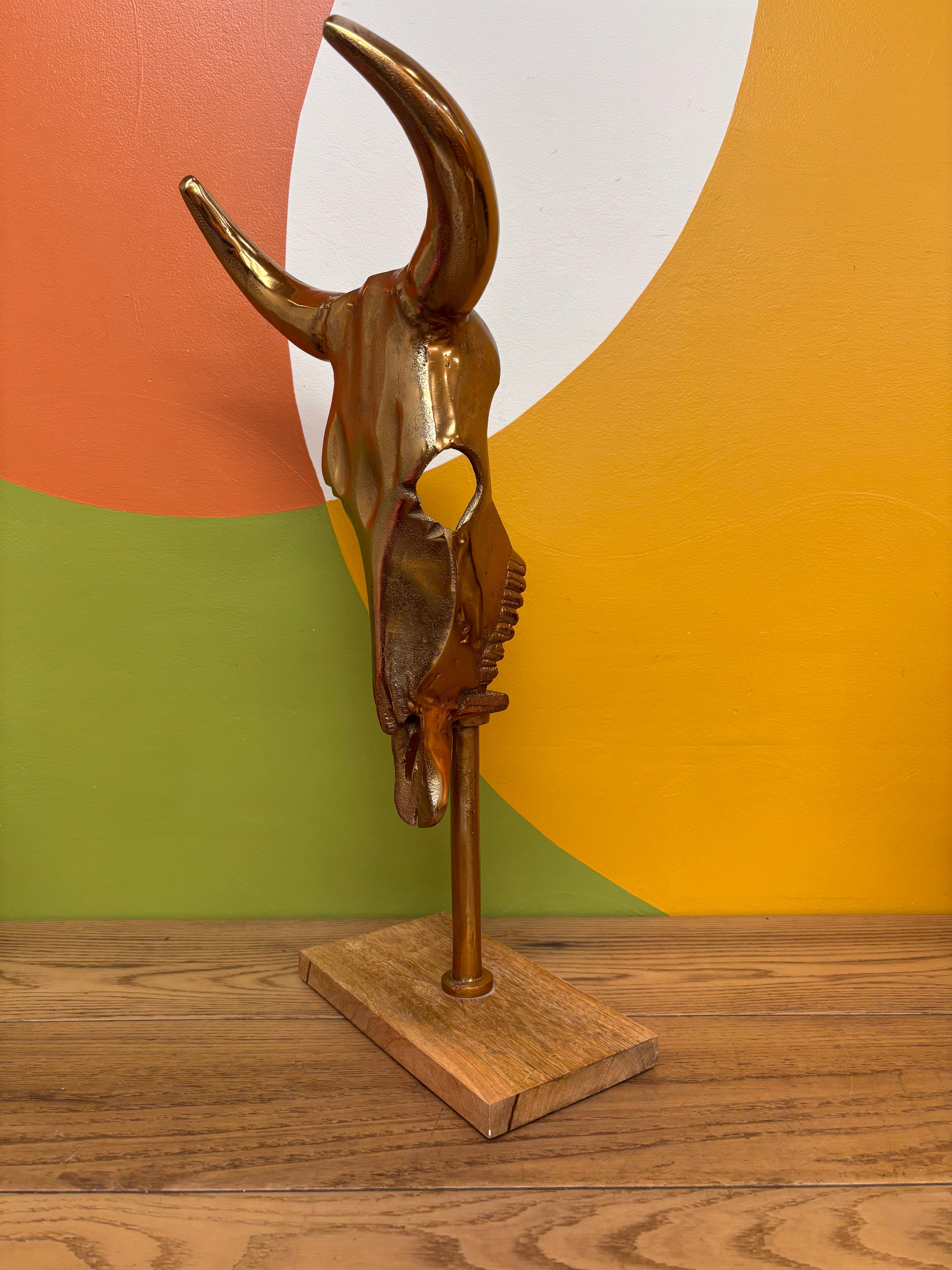 Gold Cow Sculpture