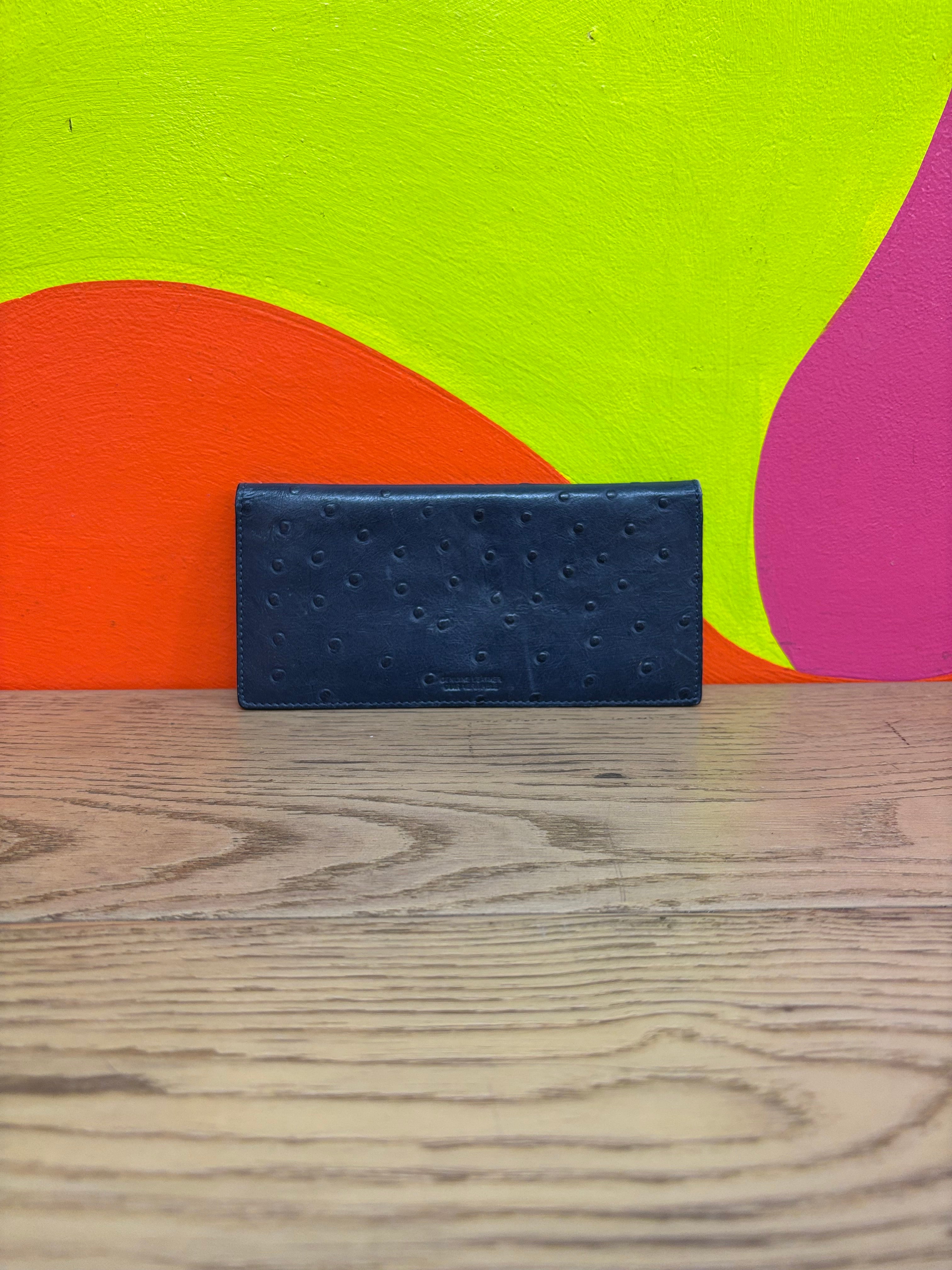 Navy Genuine Leather Wallet