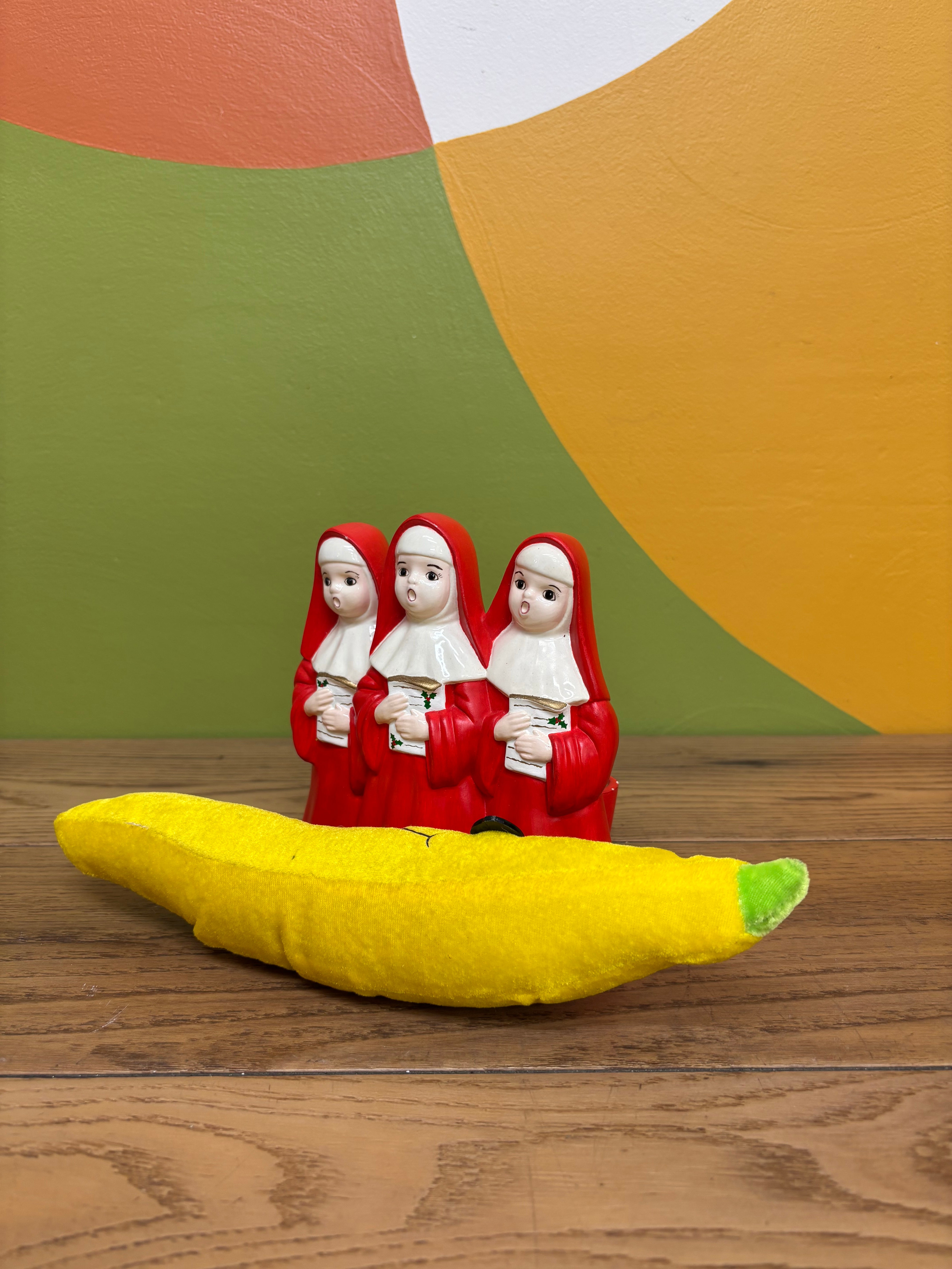 “Three Singing Nuns” Candlestick Holder