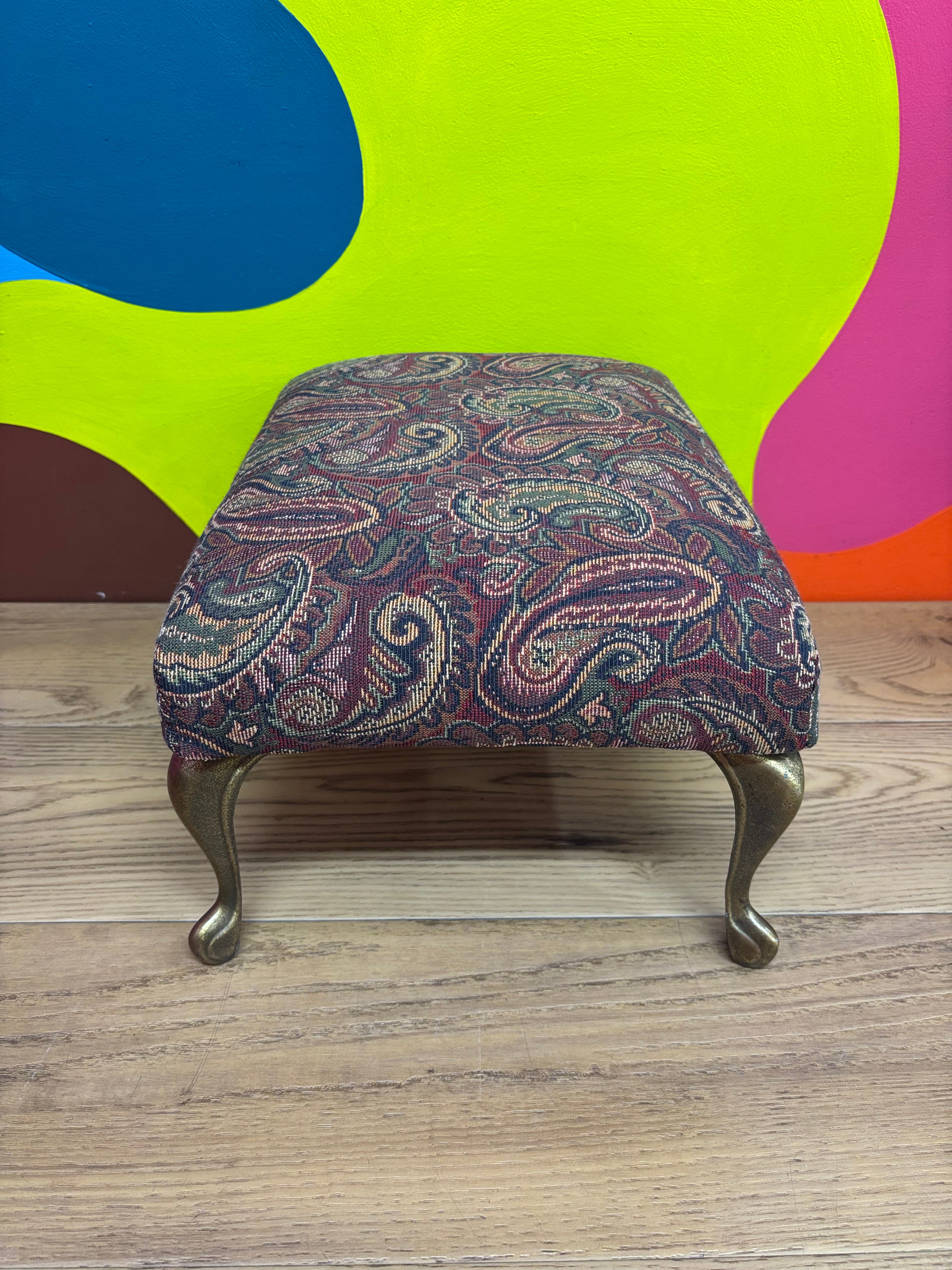 Small Patterned Footstool