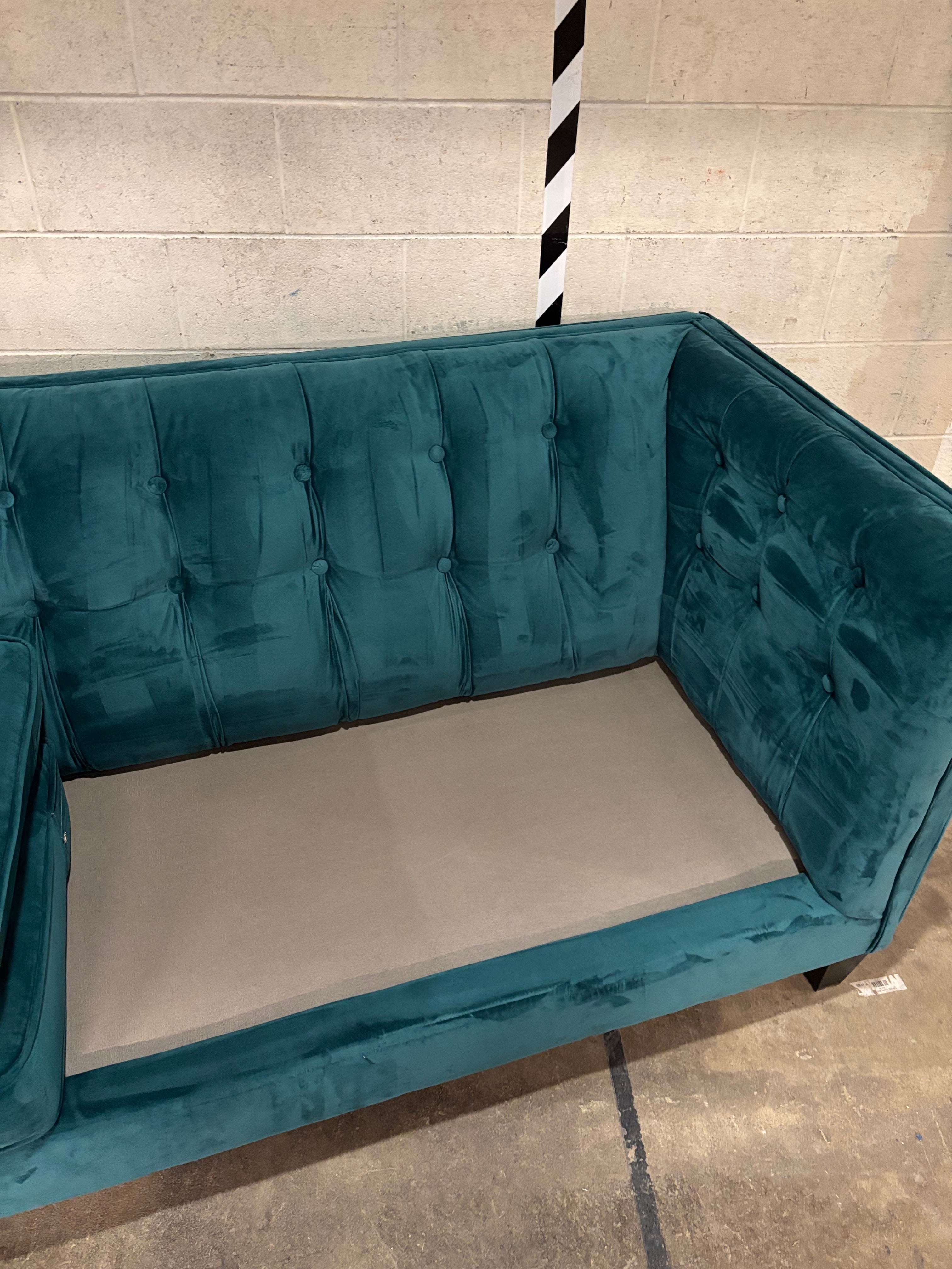 Blue Velvet Sofa