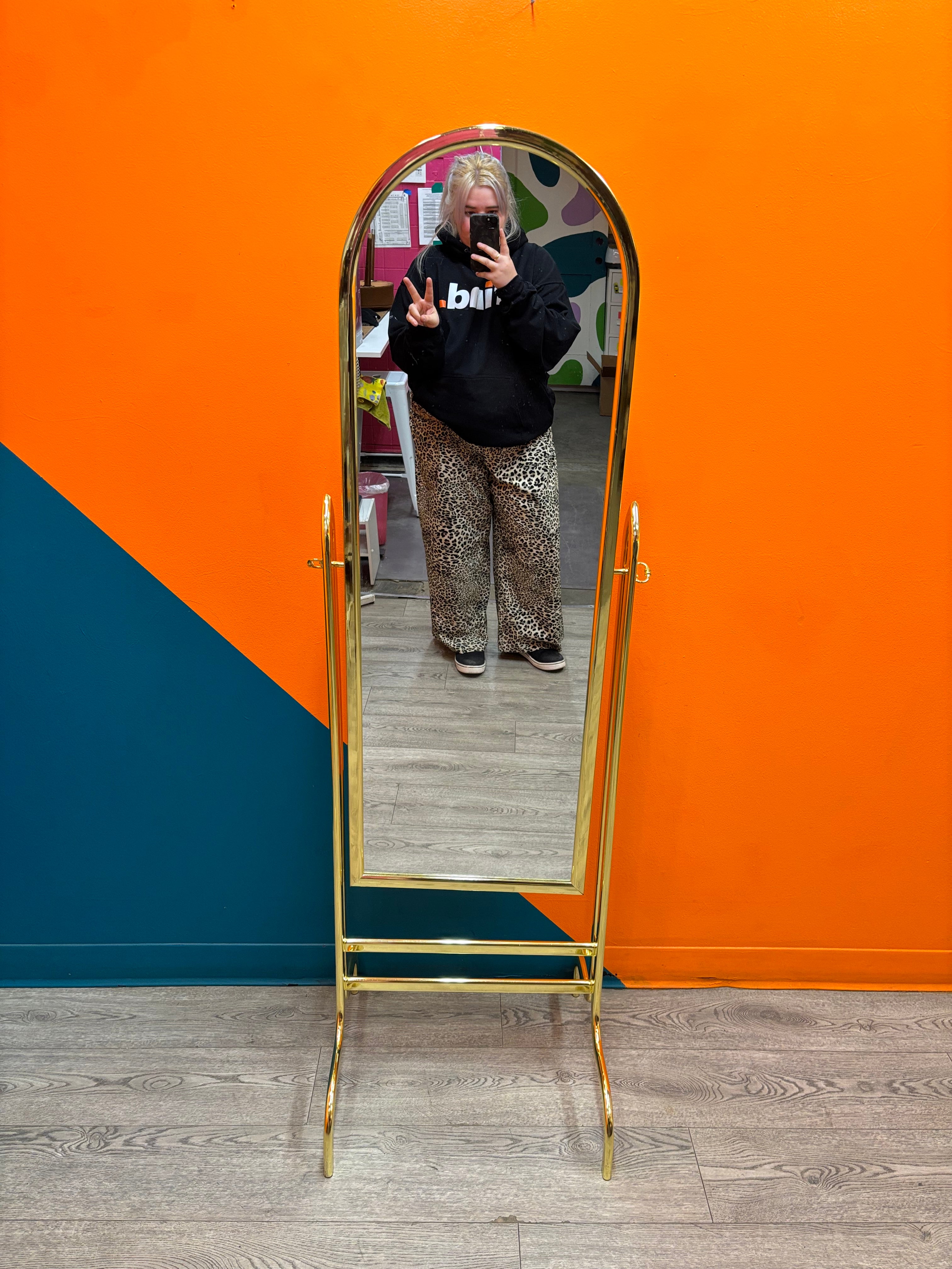 Gold Free Standing Mirror