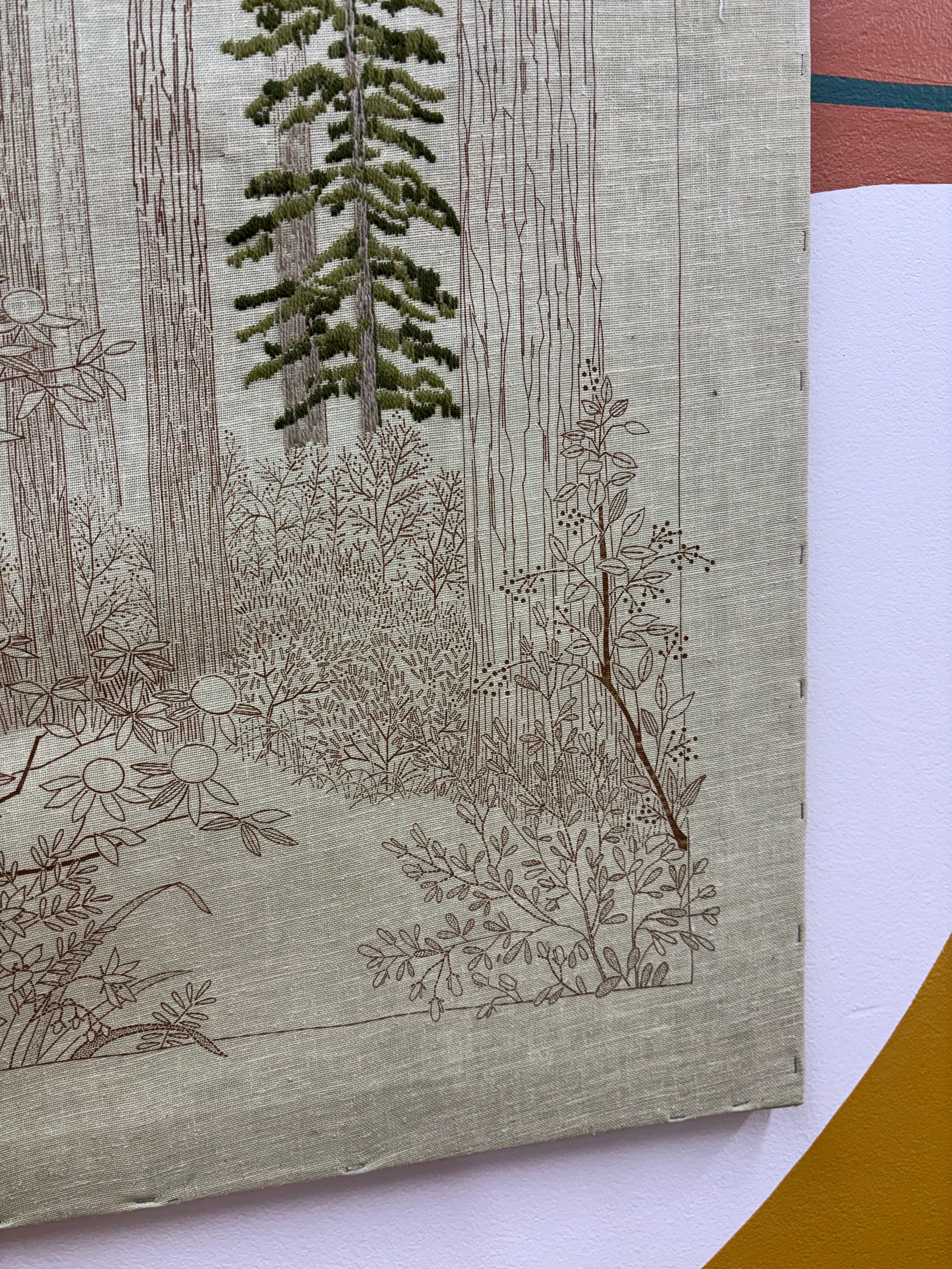 Embroidered Tree Art