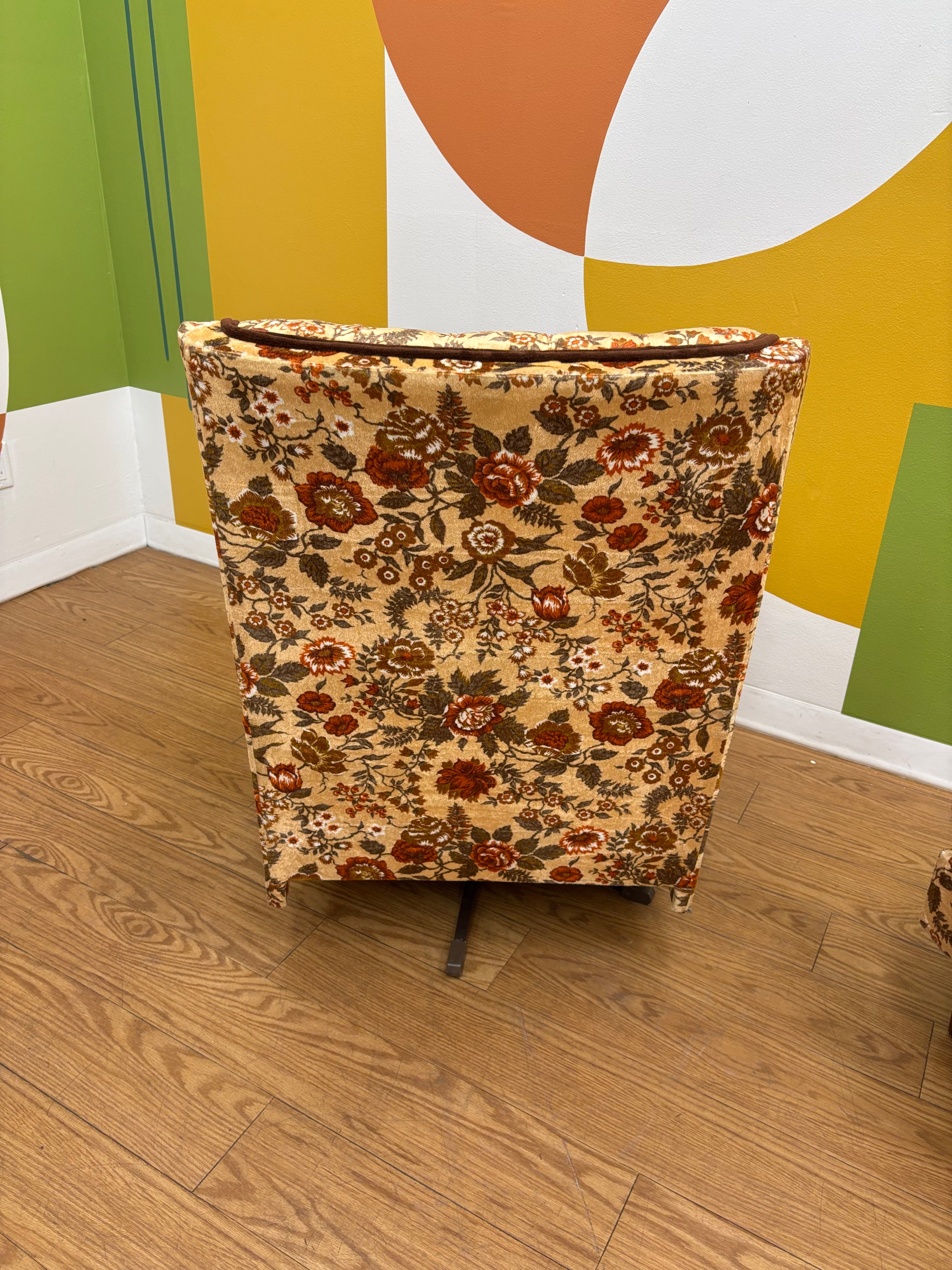 Floral Armchair & Ottoman