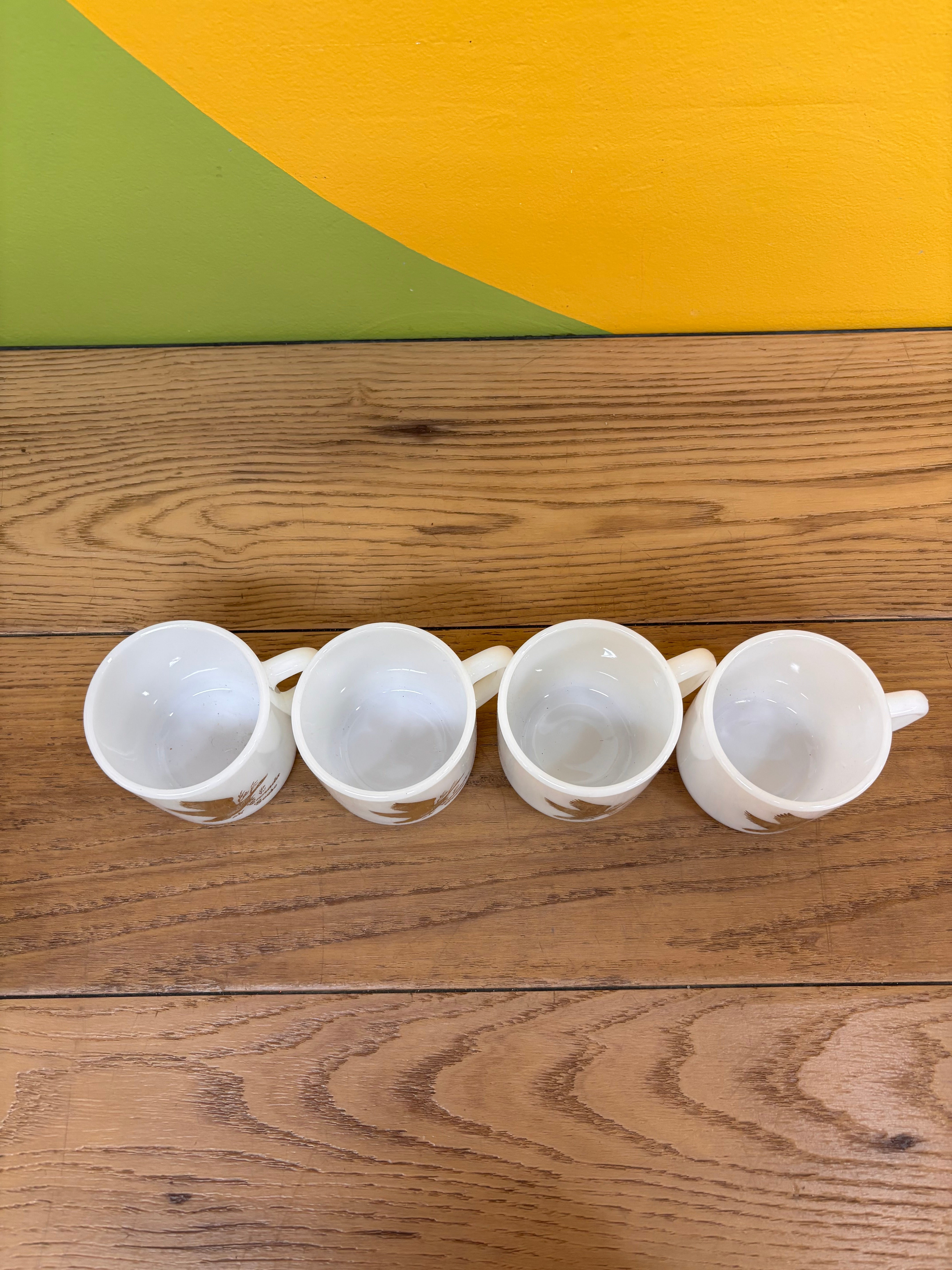 Federal Glass Canada Goose Mugs (4)