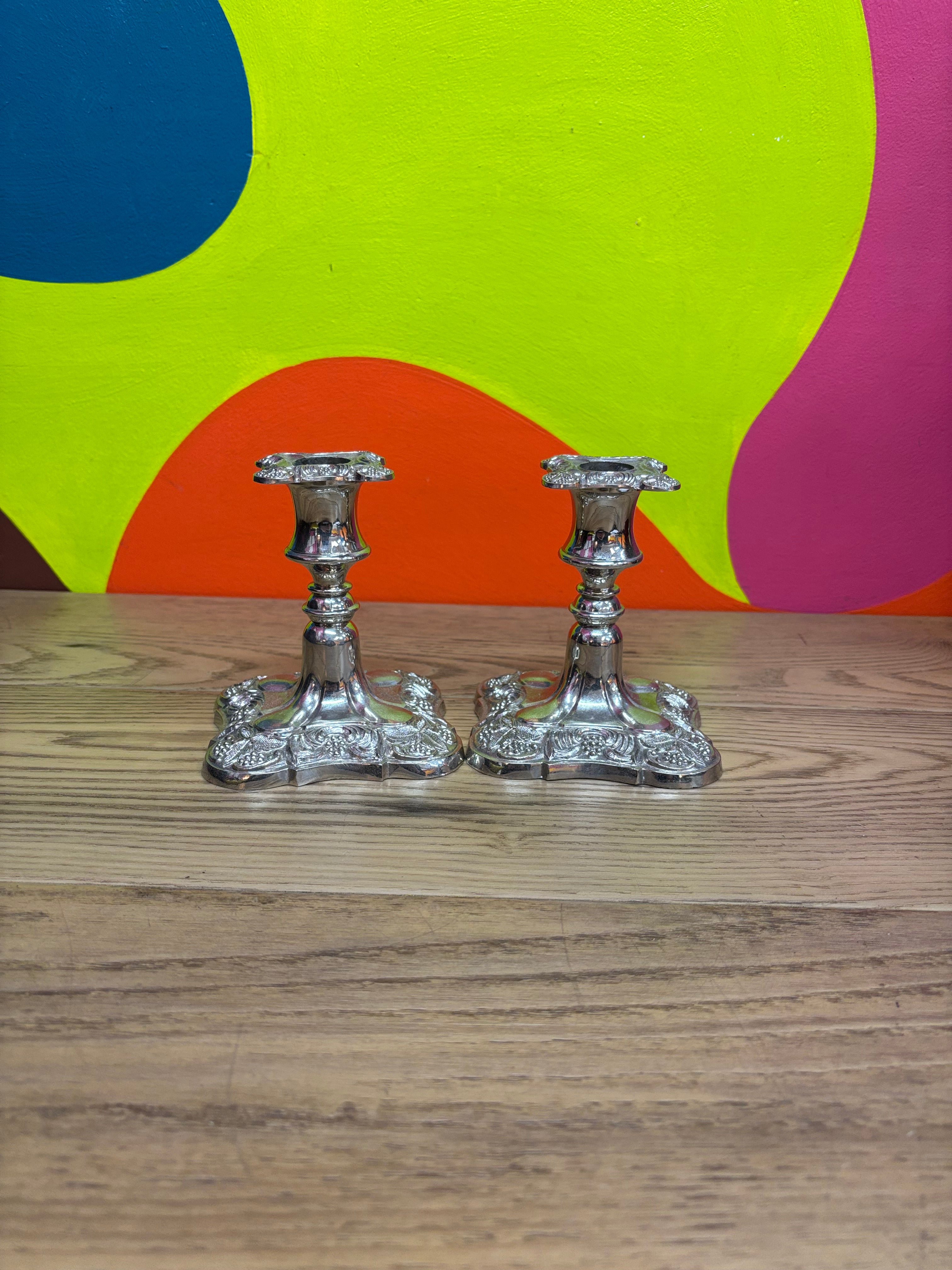 (2) Metal Candle Holders