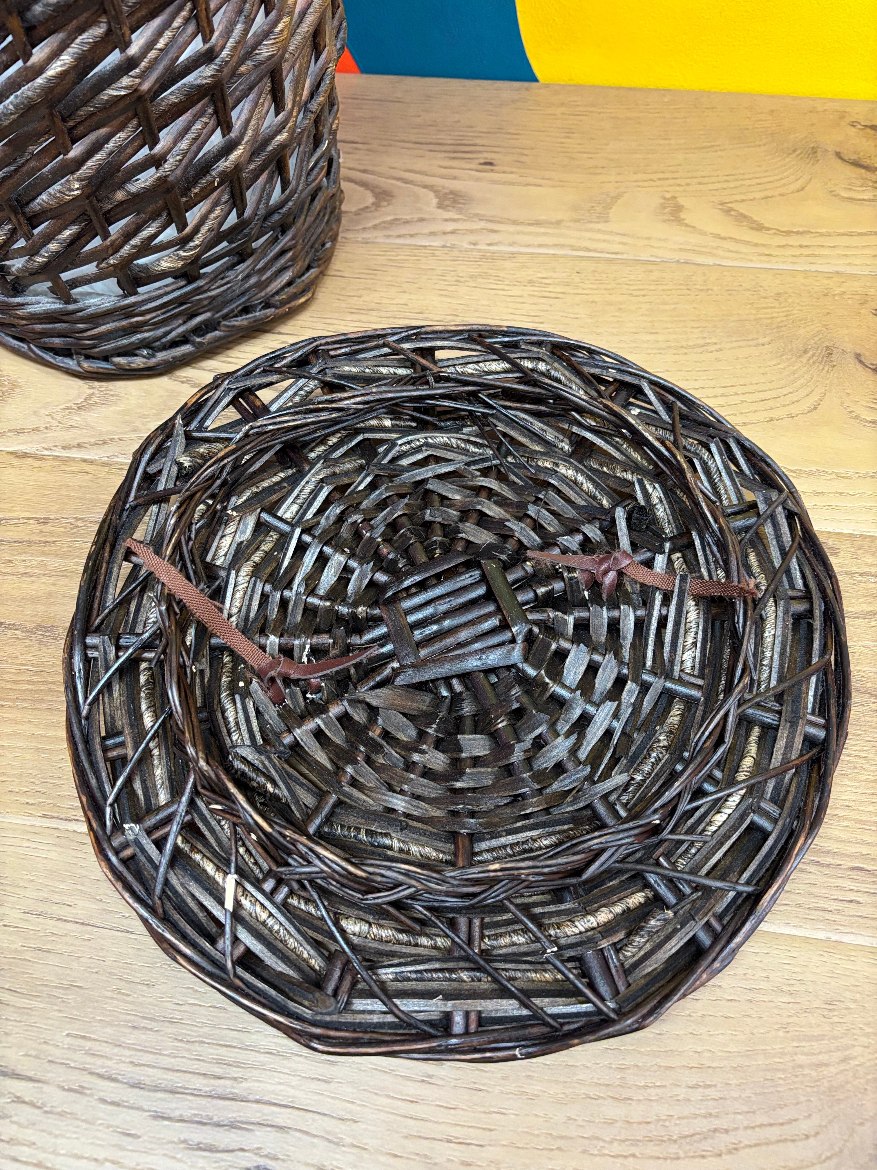 Wicker Basket with Lid