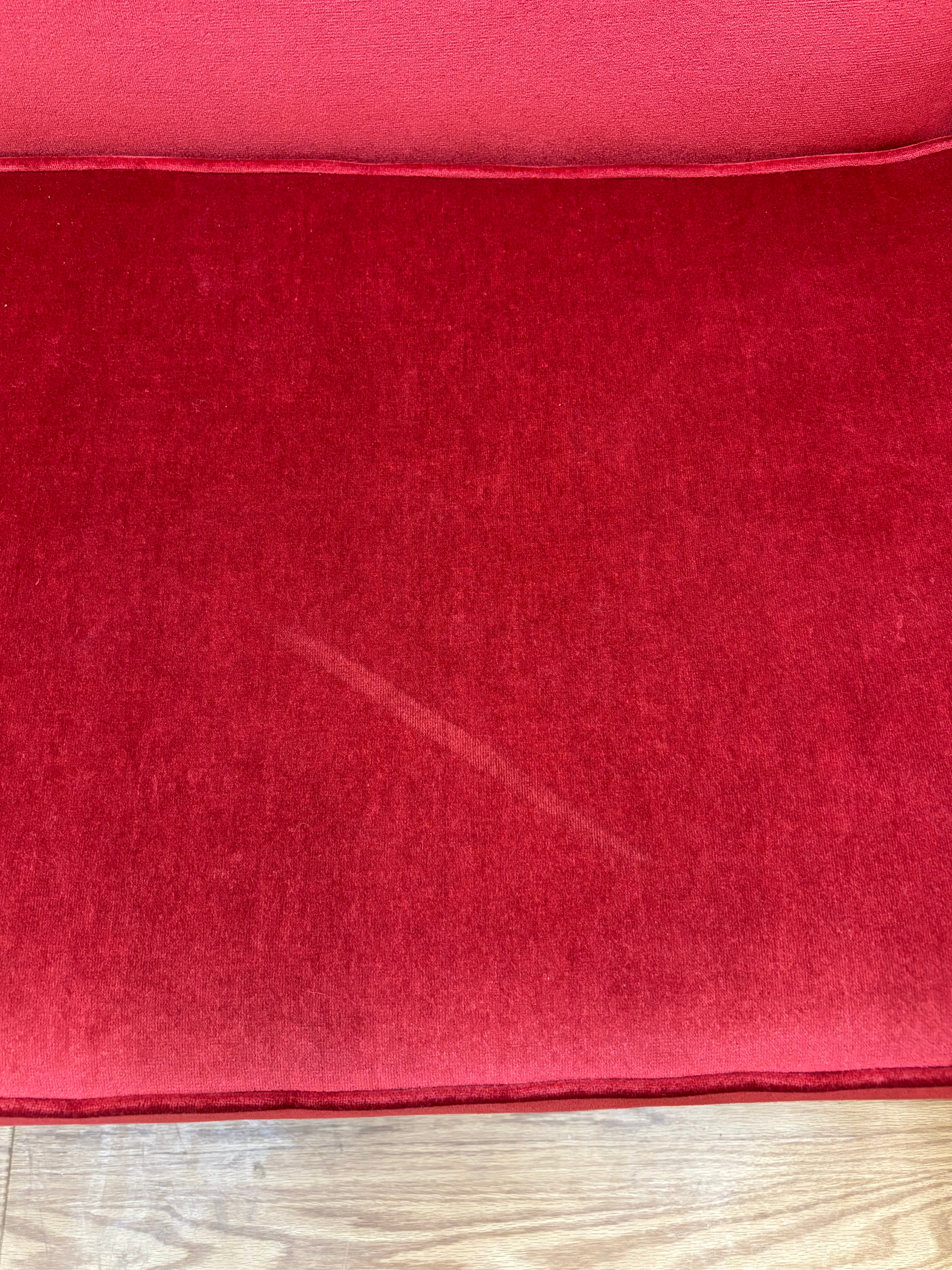 Red Velour Sofa