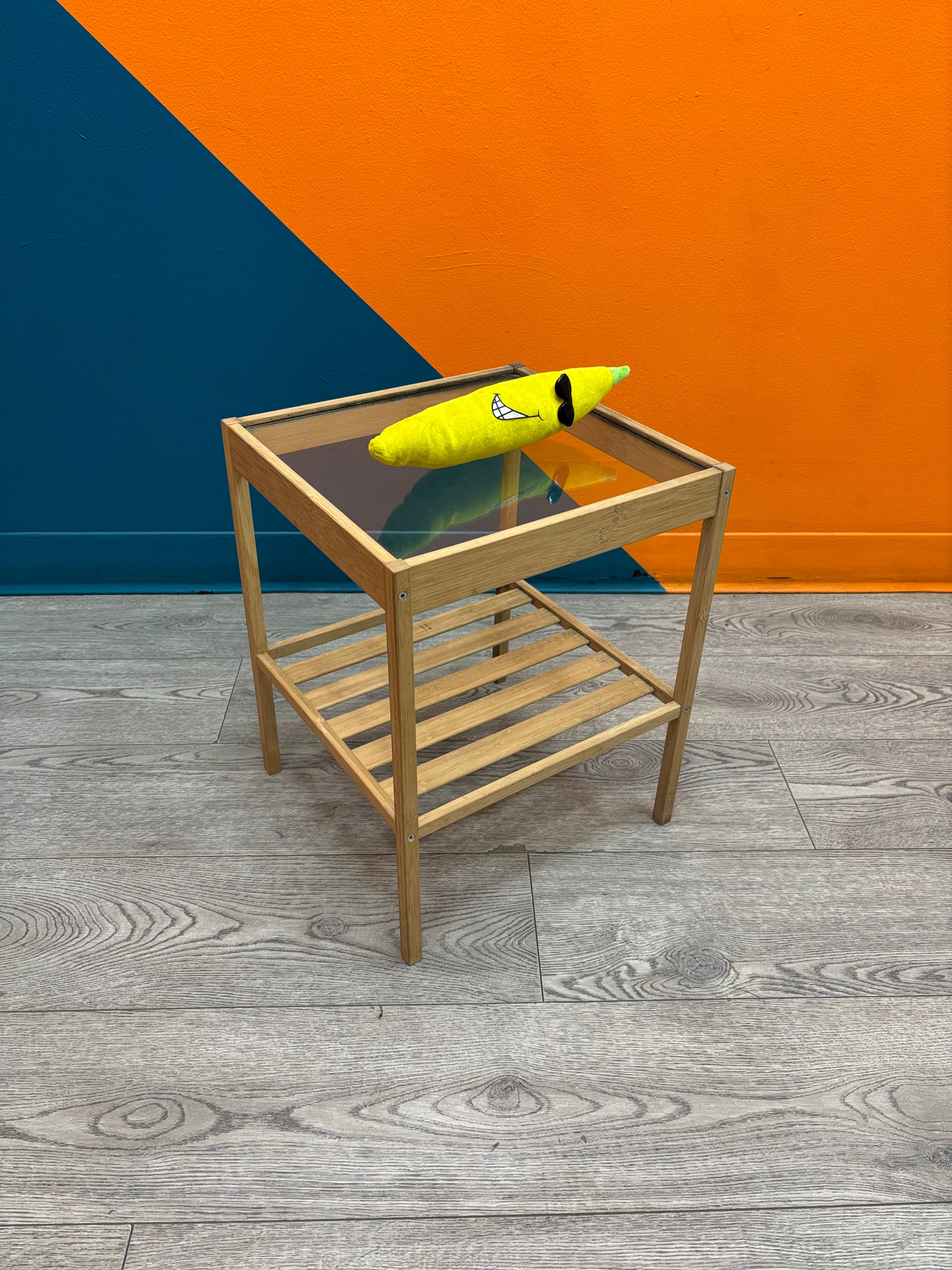 Wood & Glass Nightstand