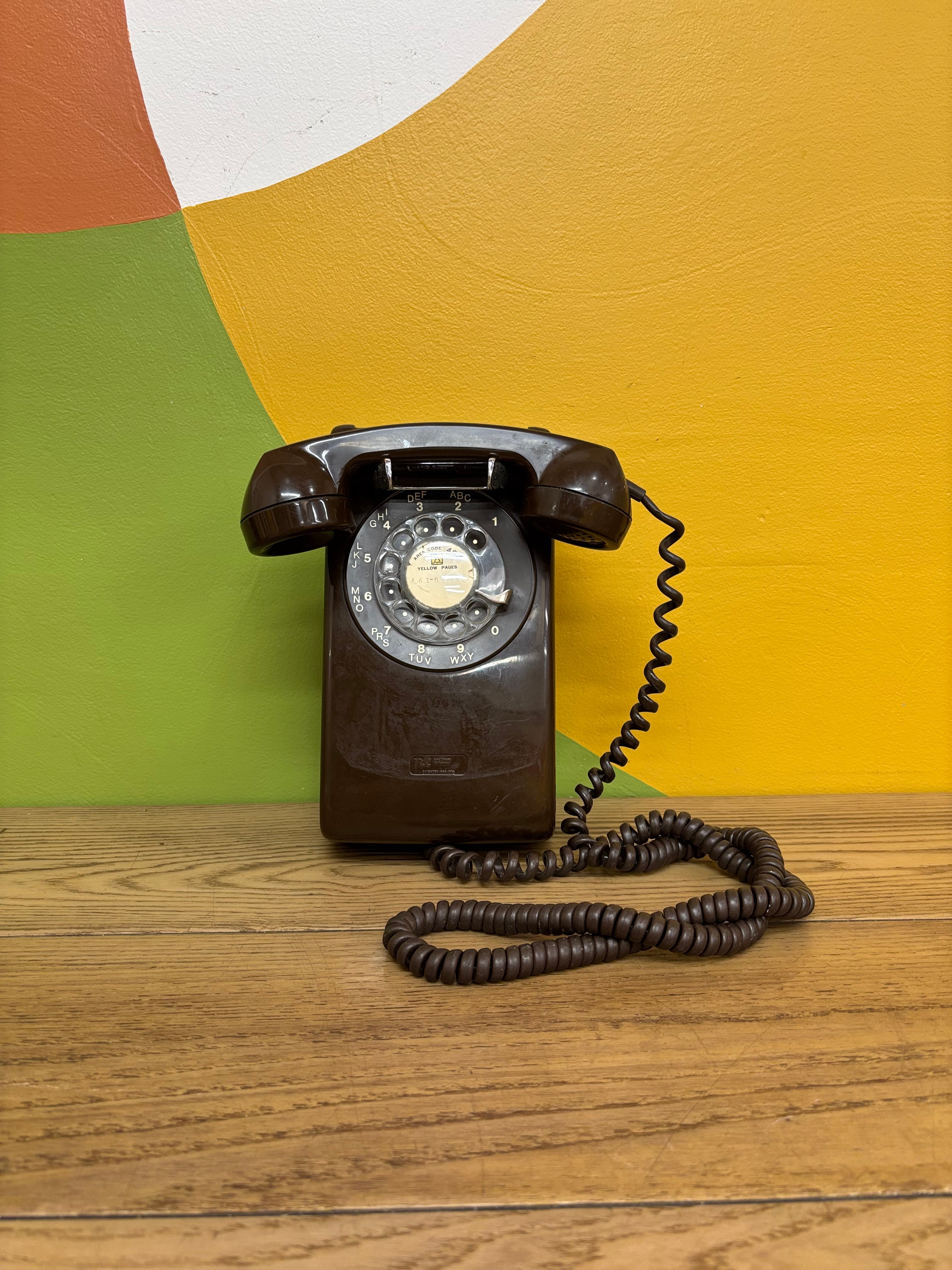 Brown Rotary Dial Phone