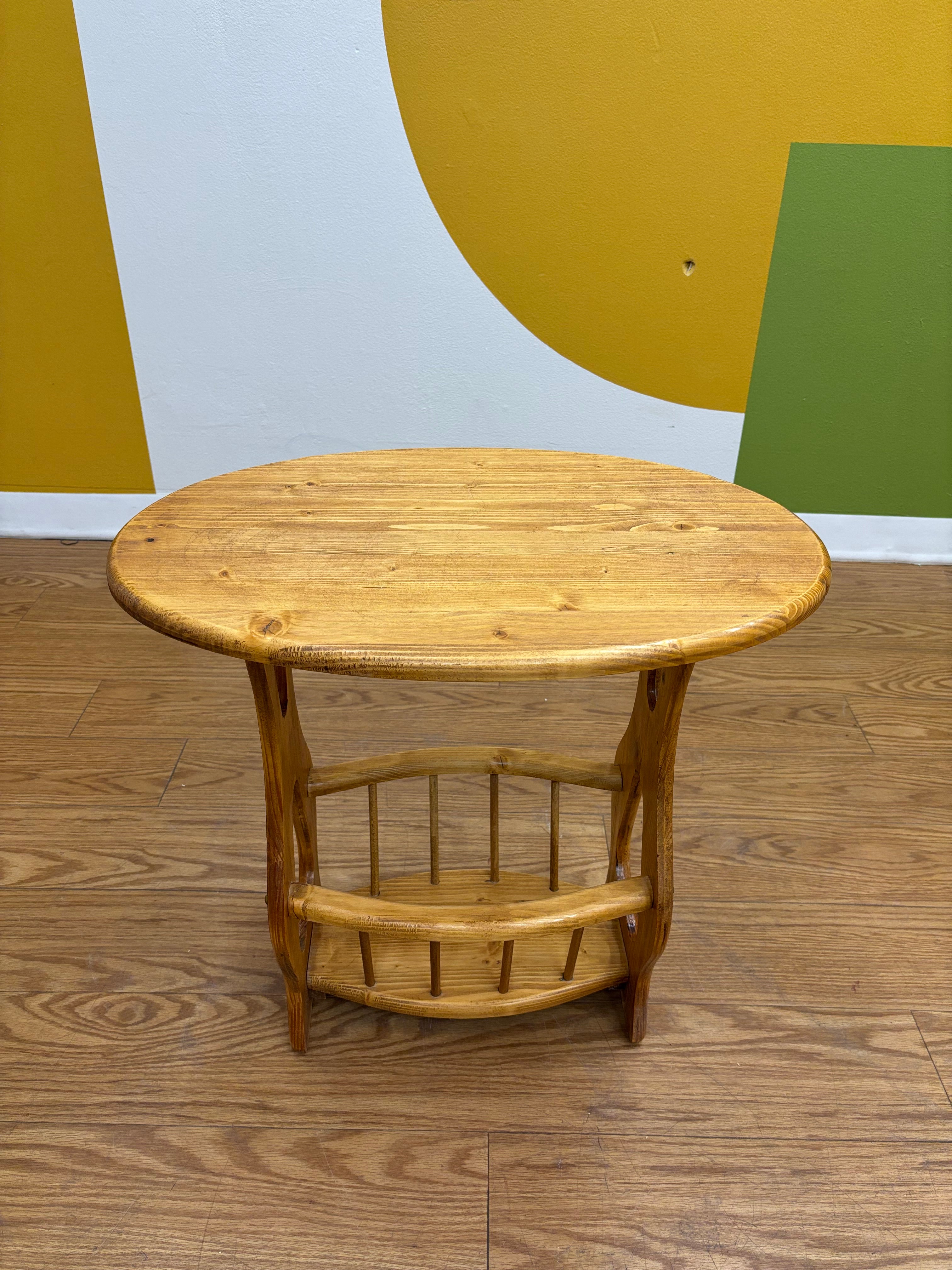 Side Table with Lower Magazine Storage