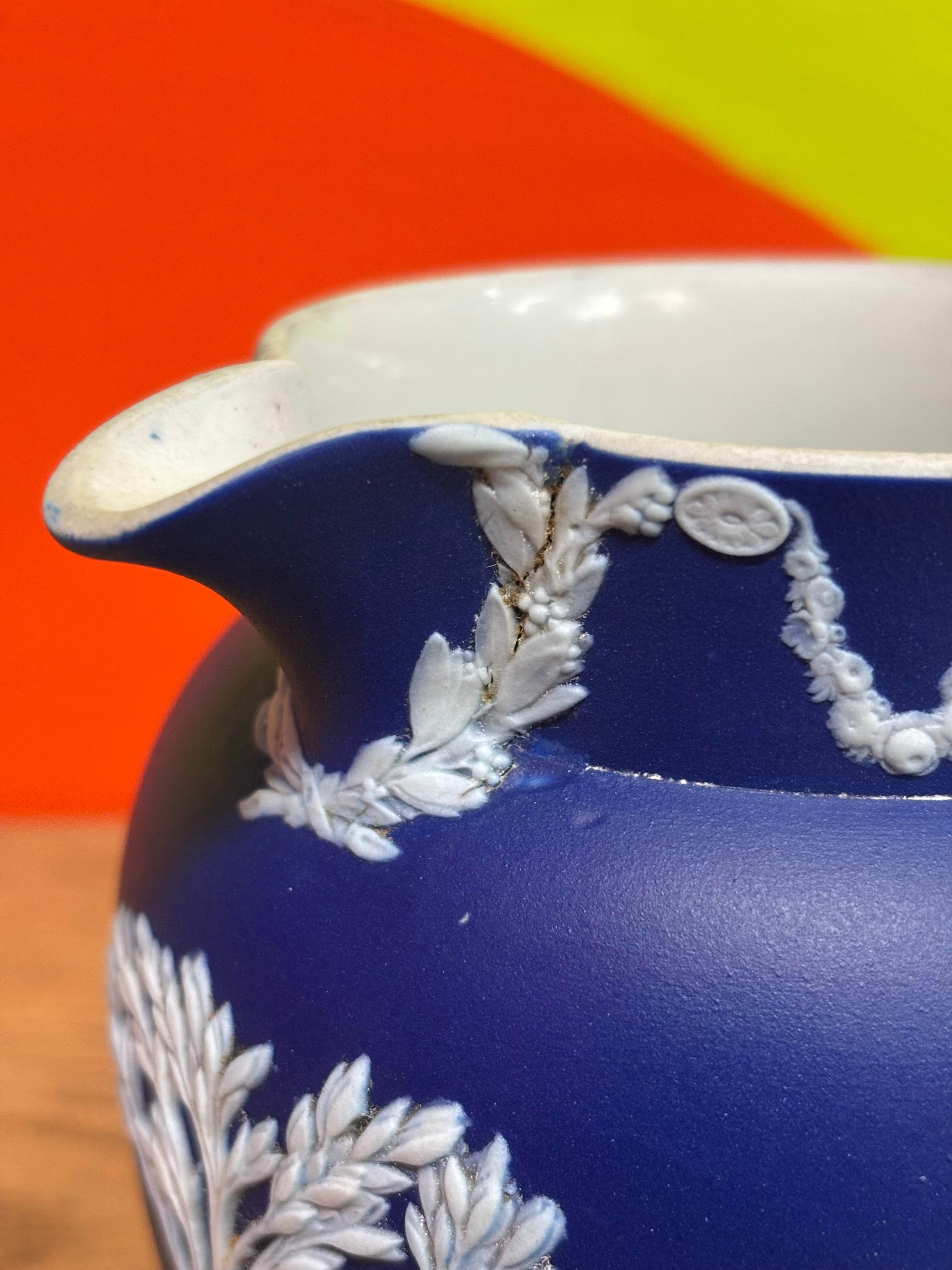 Wedgwood Blue Jasperware Pitcher