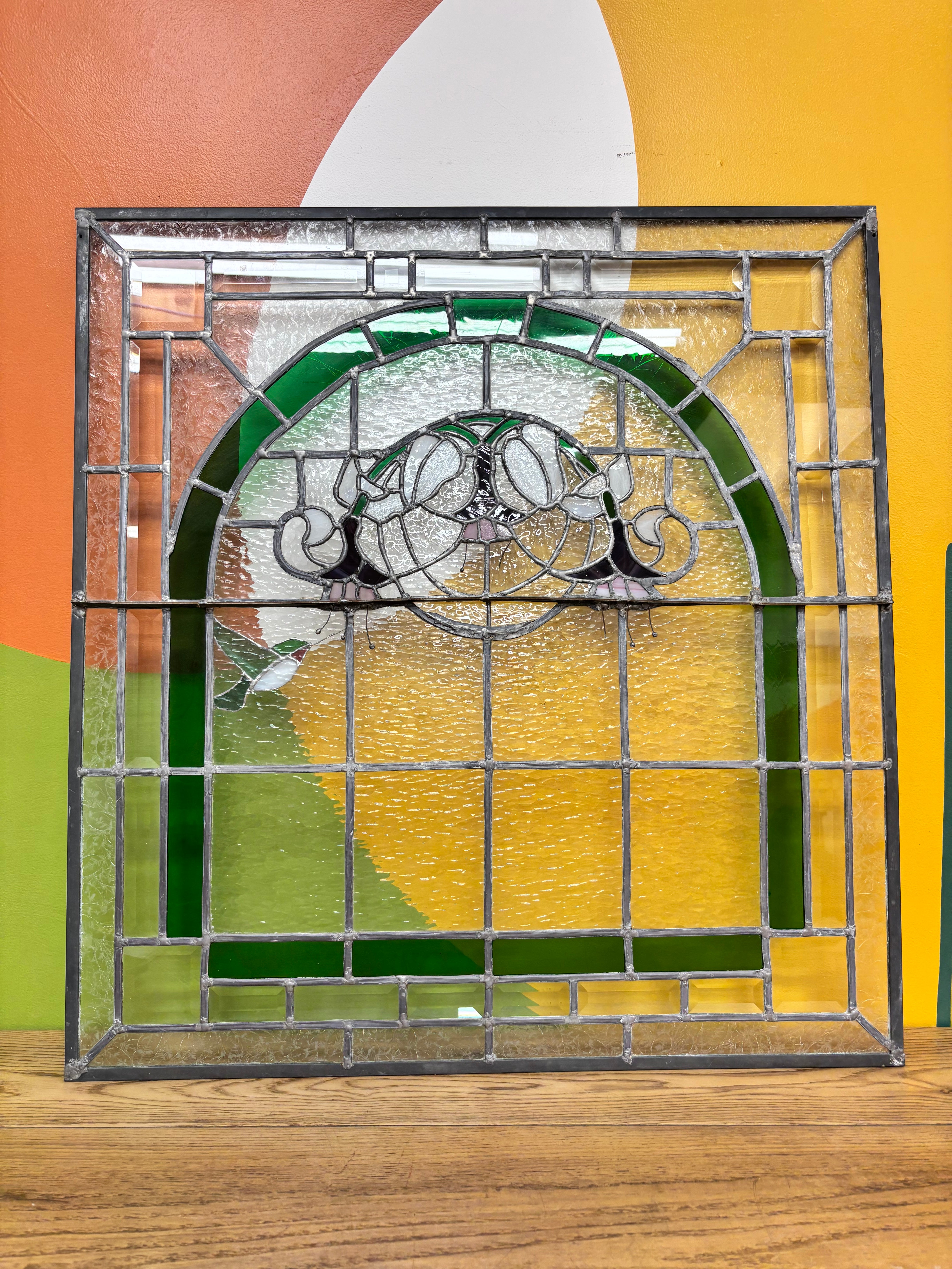 Large Stained Glass Window Panel