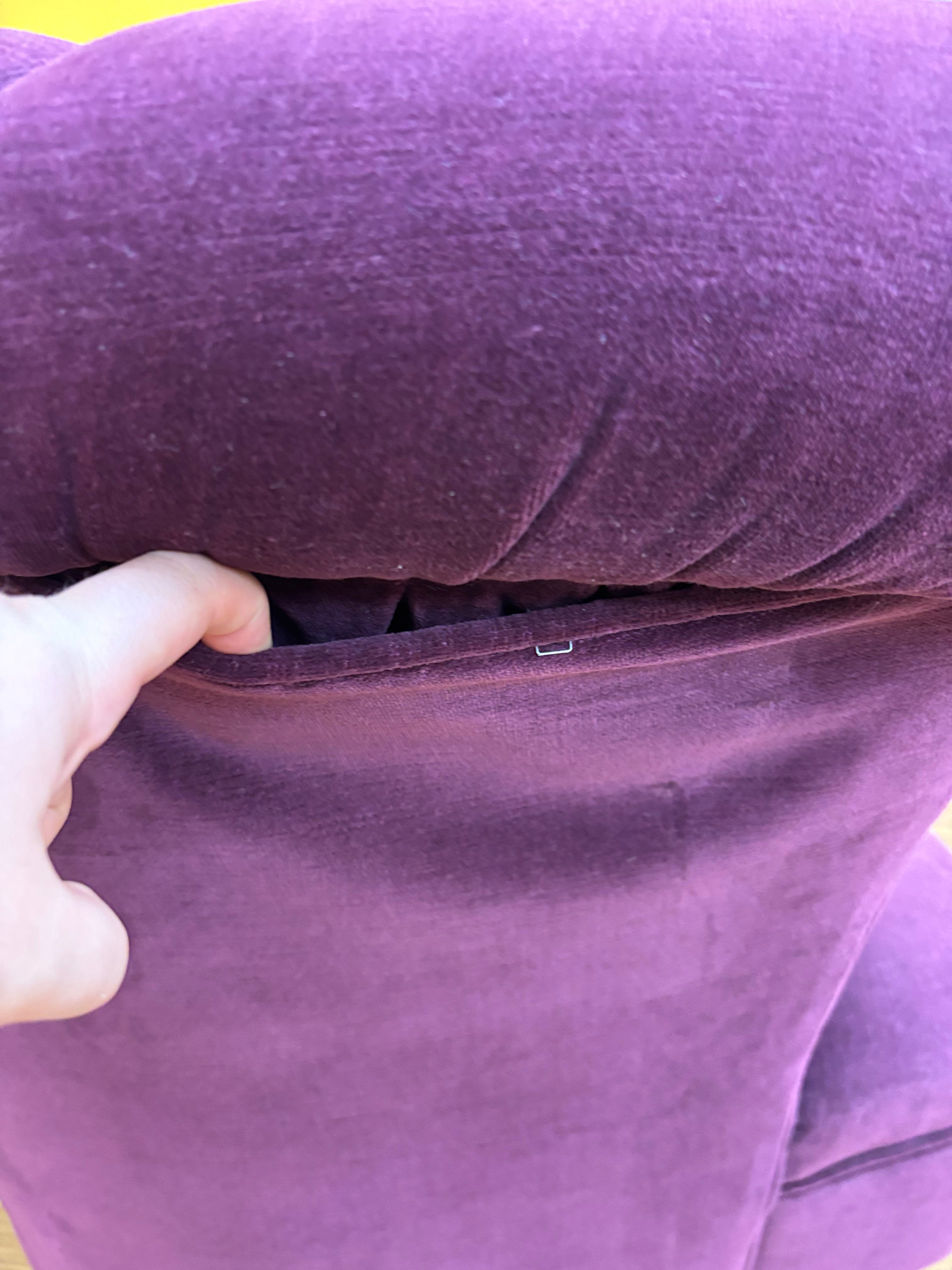 Purple Asymmetrical Scalloped Chair