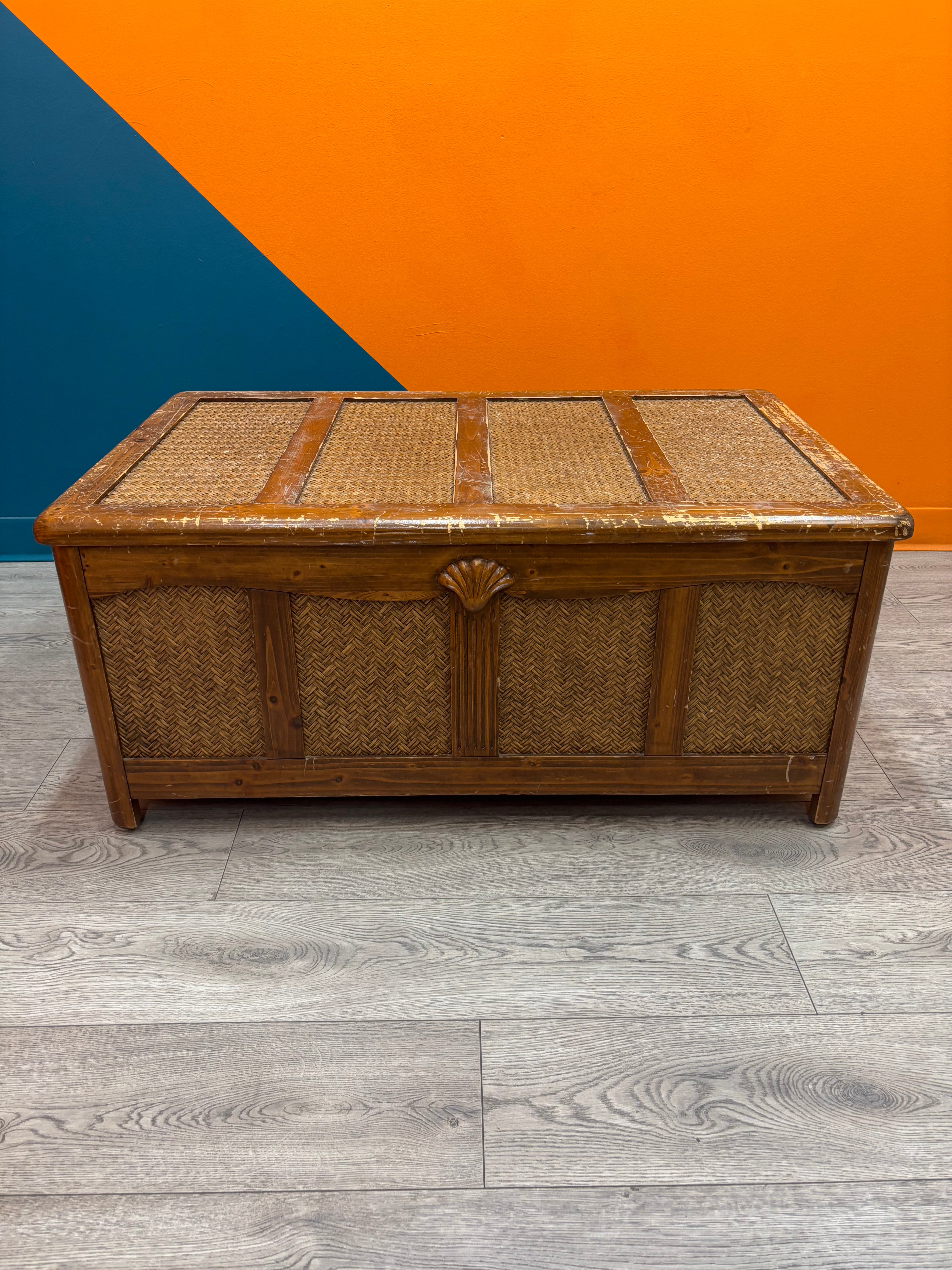 Large Rattan Chest