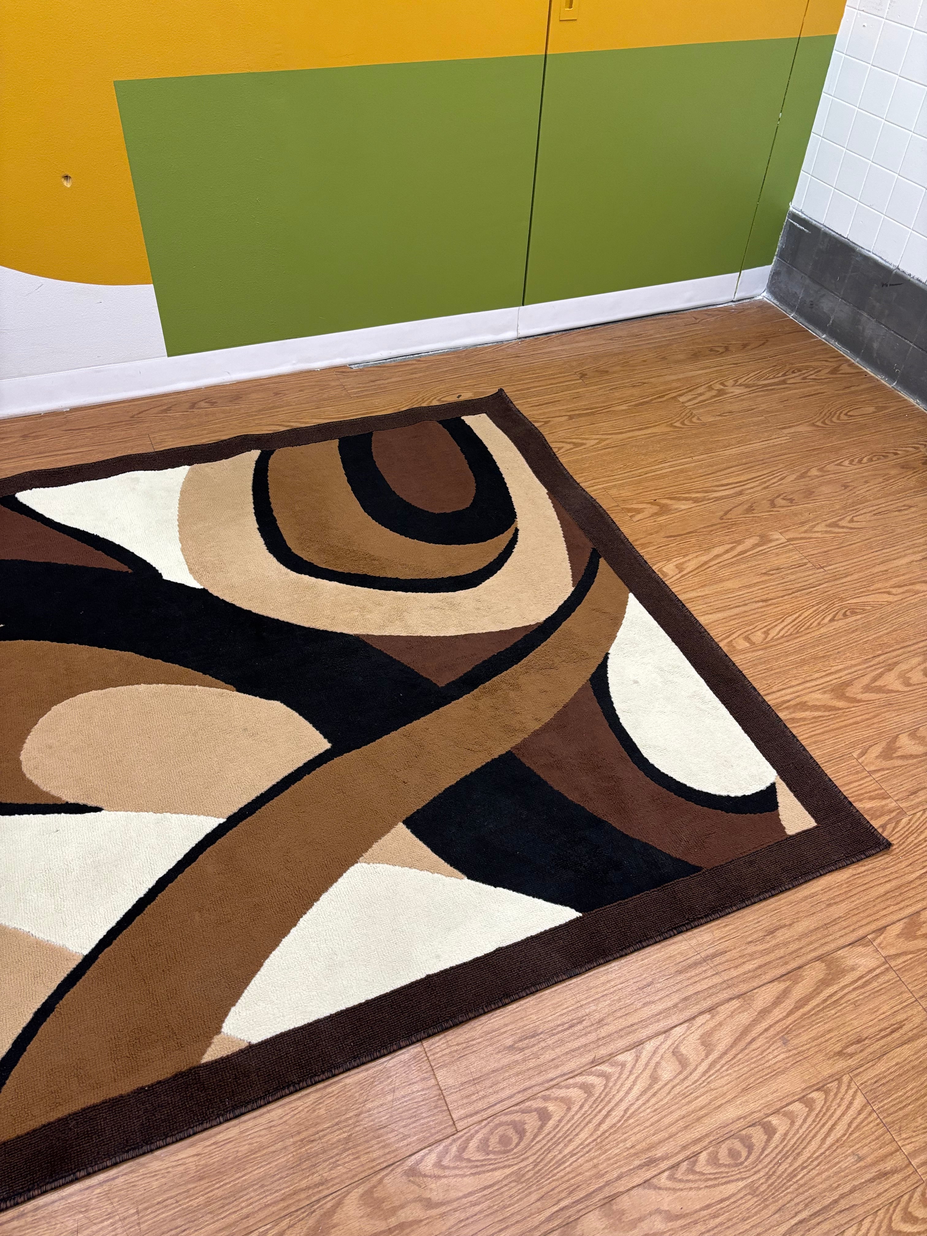 Abstract Brown Rug